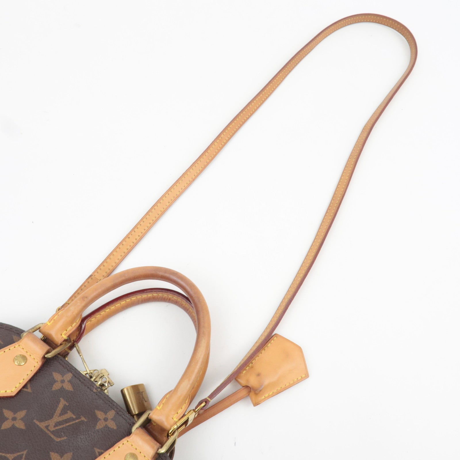 Louis Vuitton Monogram Alma BB 2Way Bag M53152 RFID *Strap, Key Lock, Clochette