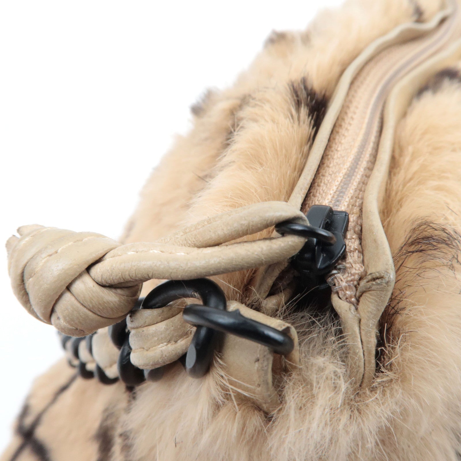 CHANEL Matelasse Chain Shoulder Bag Lapin Beige 7035719 *G card