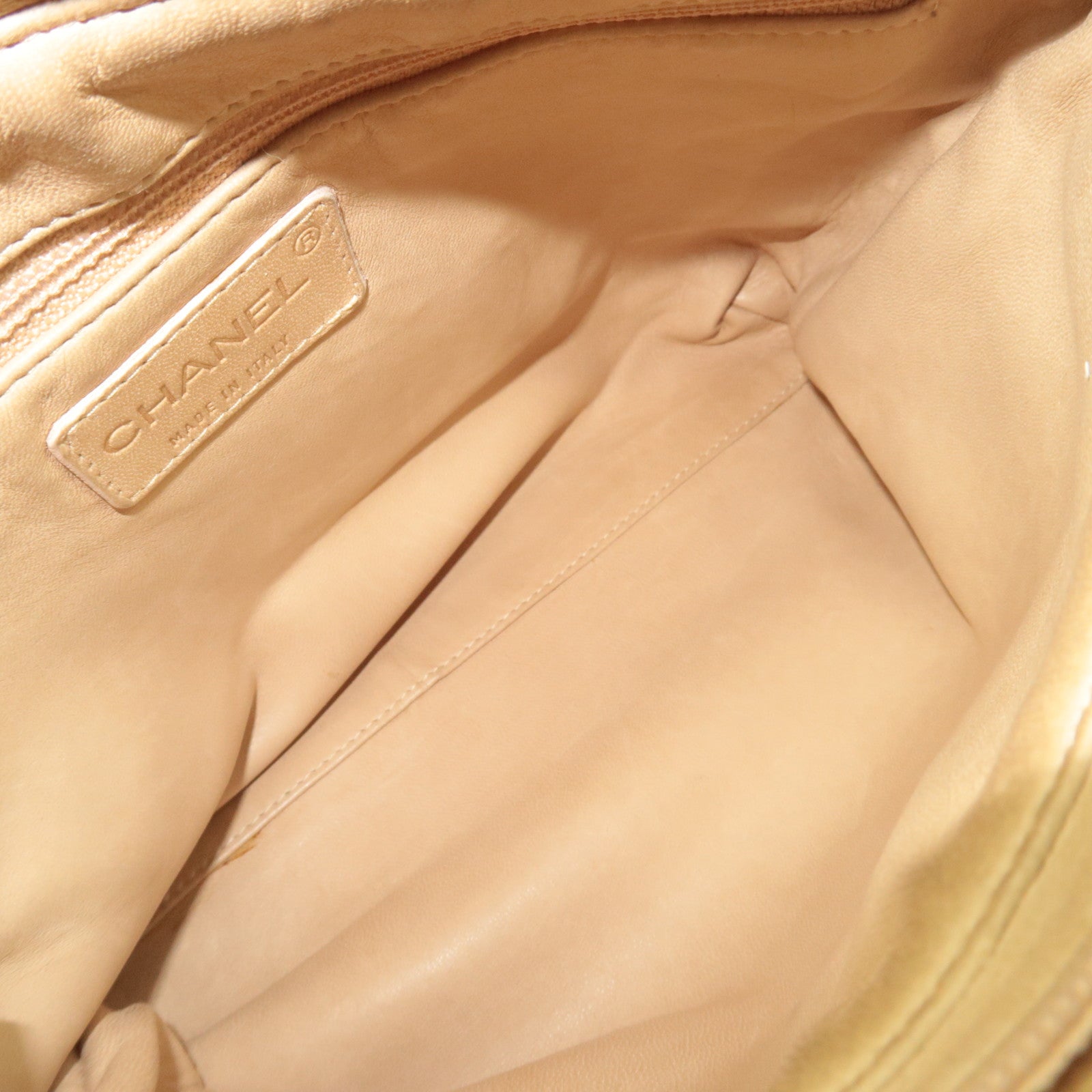 CHANEL Matelasse Chain Shoulder Bag Lapin Beige 7035719 *G card