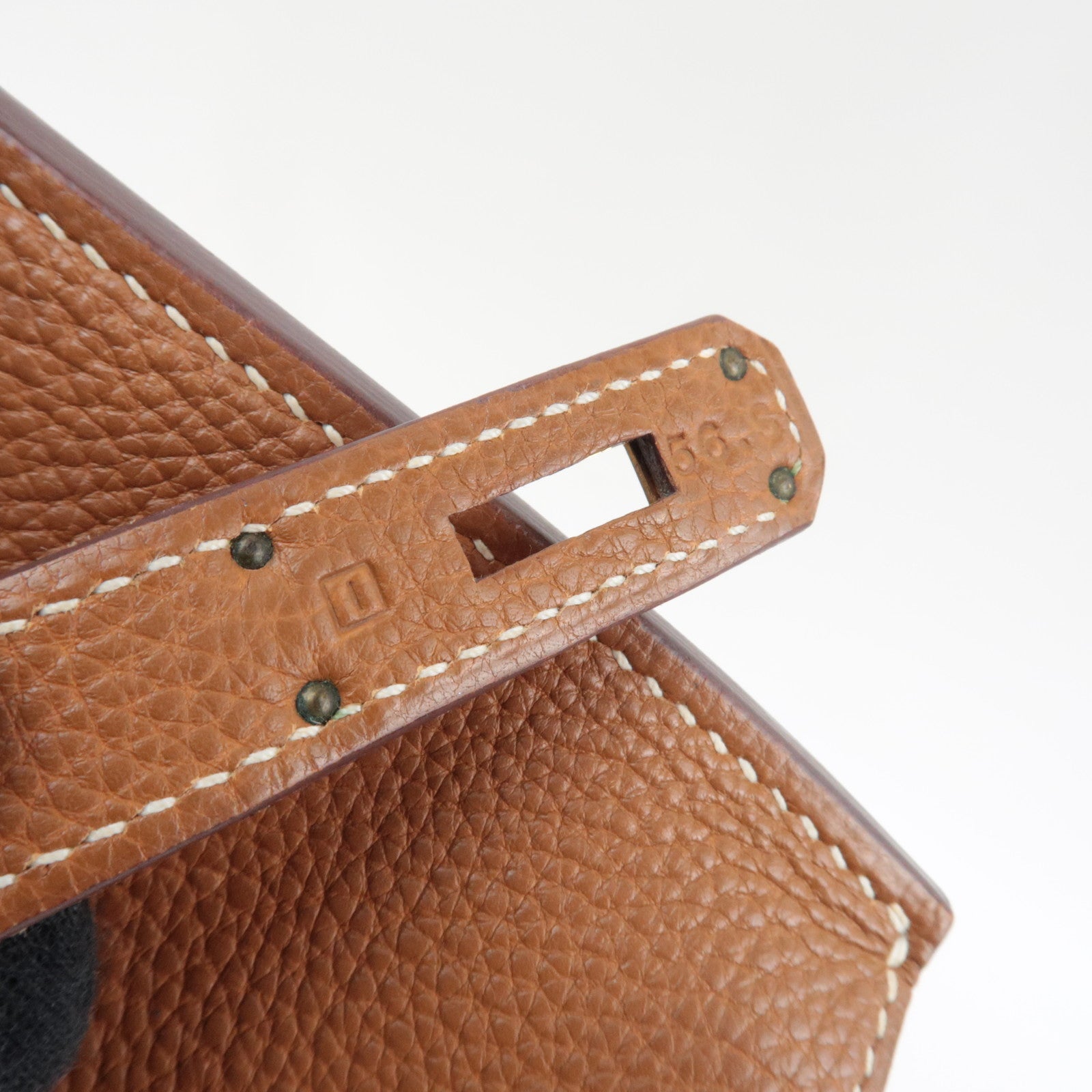 Hermes Birkin 35 □I Stamp (2005) Handbag Taurillon Clemence Gold *Dust bag, Key Lock, Clochette