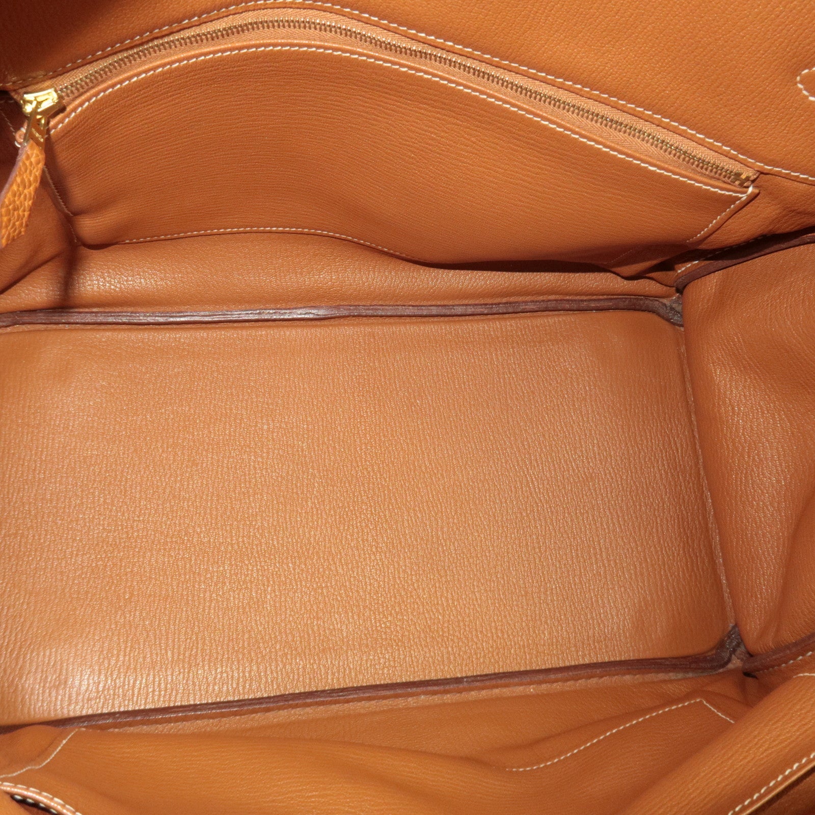 Hermes Birkin 35 □I Stamp (2005) Handbag Taurillon Clemence Gold *Dust bag, Key Lock, Clochette