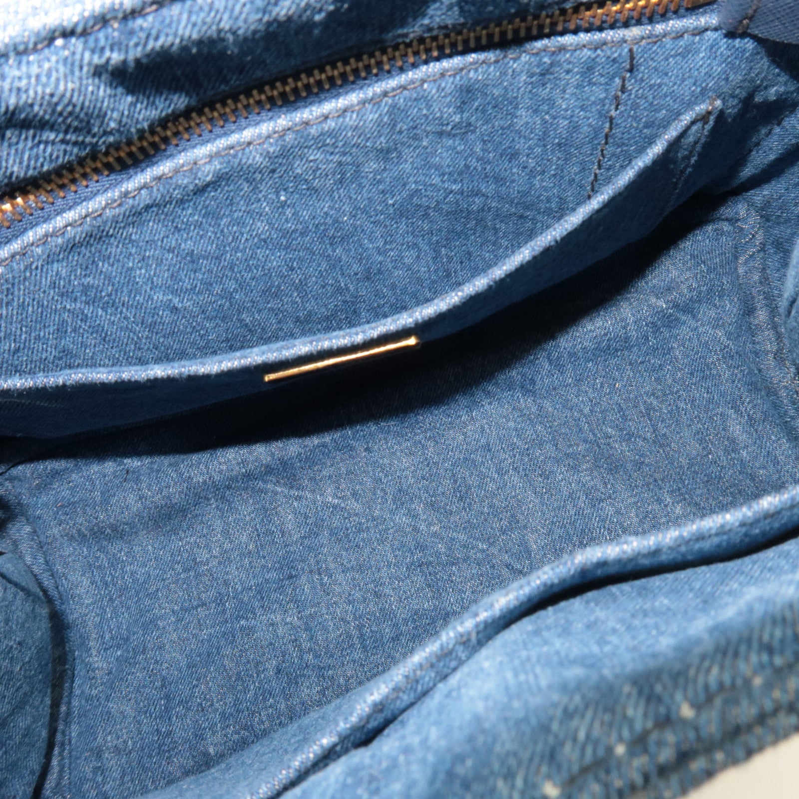 PRADA Canapa Mini 2Way Tote Bag Denim Blue 1BG439 *Strap, G card