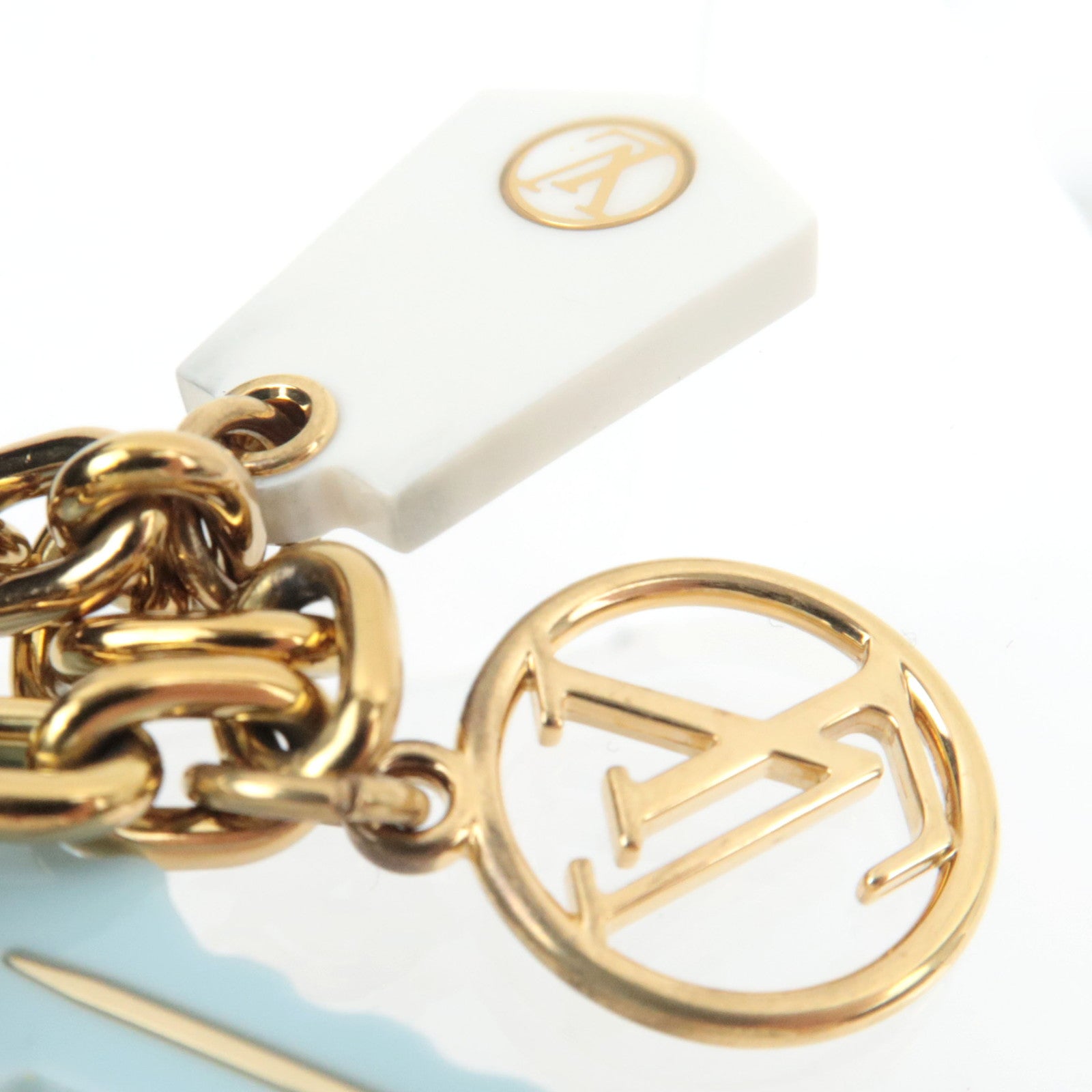 Louis Vuitton Chain Iconics Bag Charm Metal Gold M01372