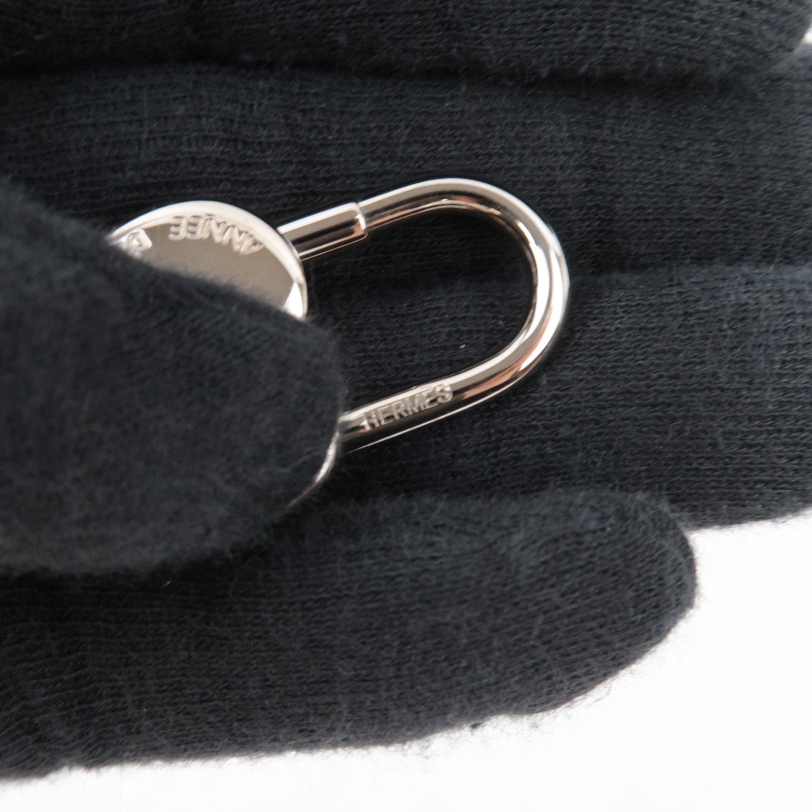 HERMES Vive Lidee Heart Lock Charm Metal Silver *Box