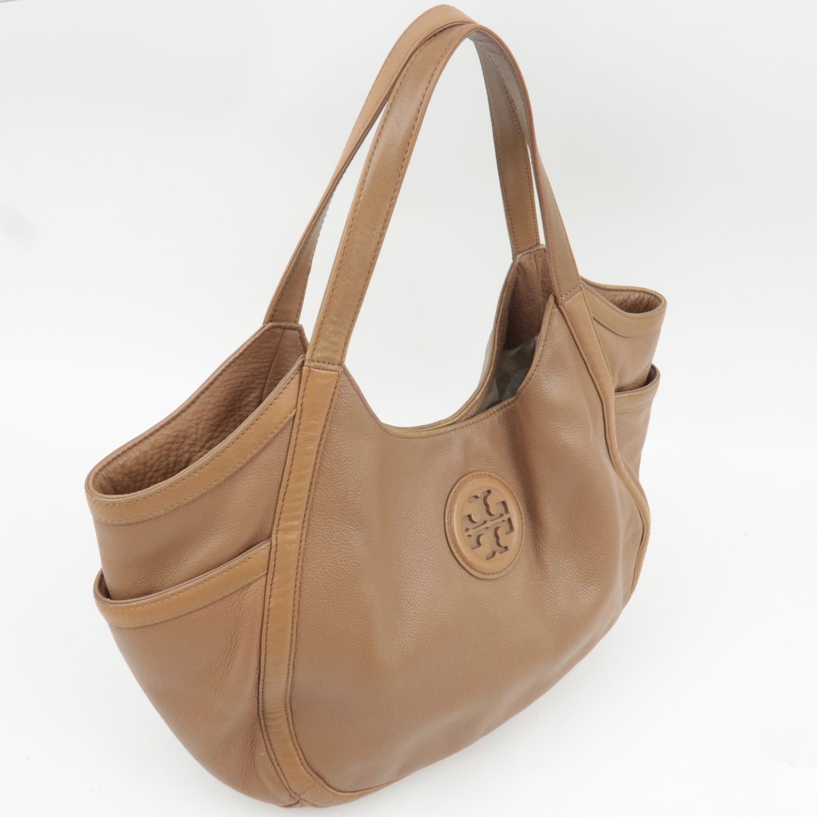 TORY BURCH Tote Bag Leather Brown