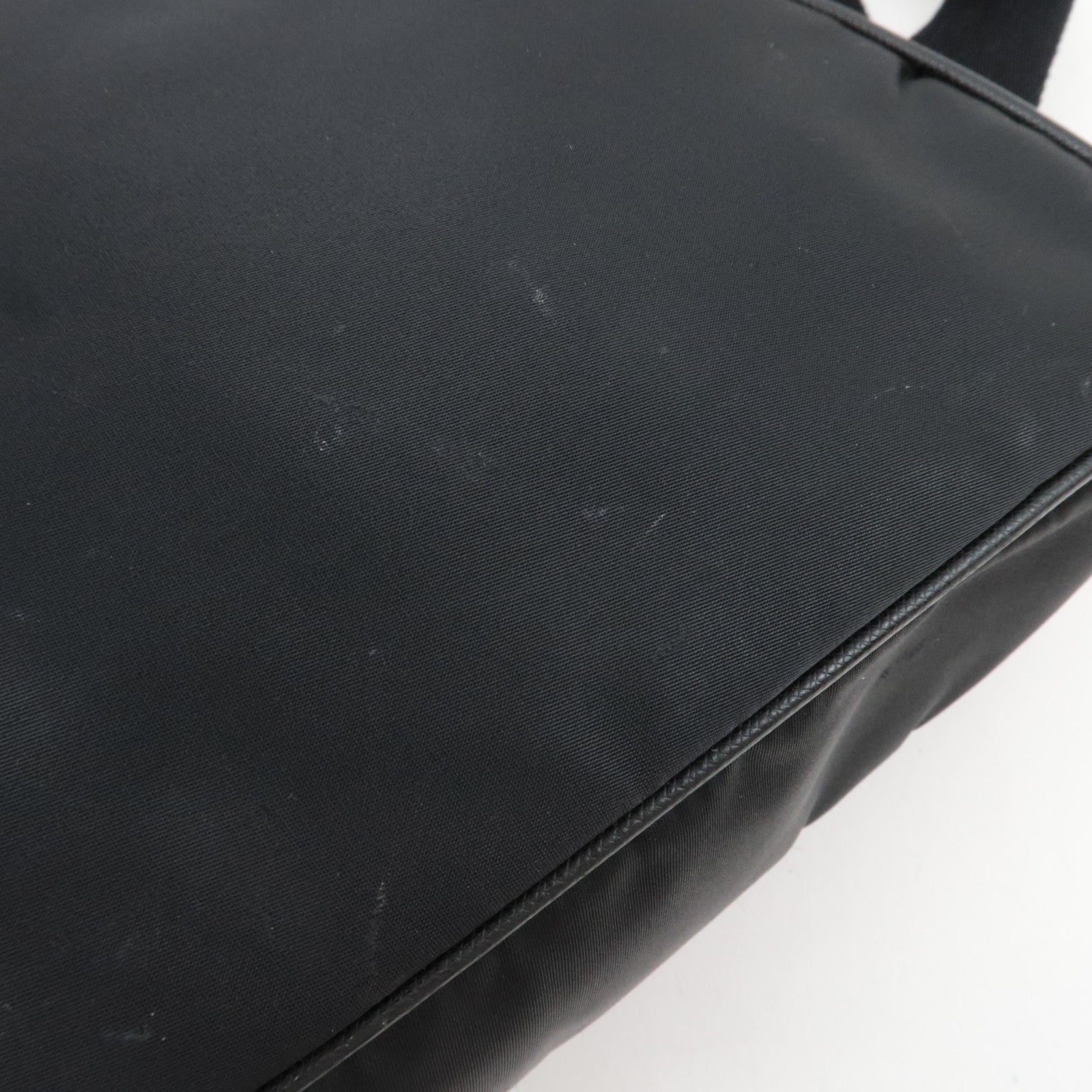 PRADA Shoulder Bag Nylon Leather Black