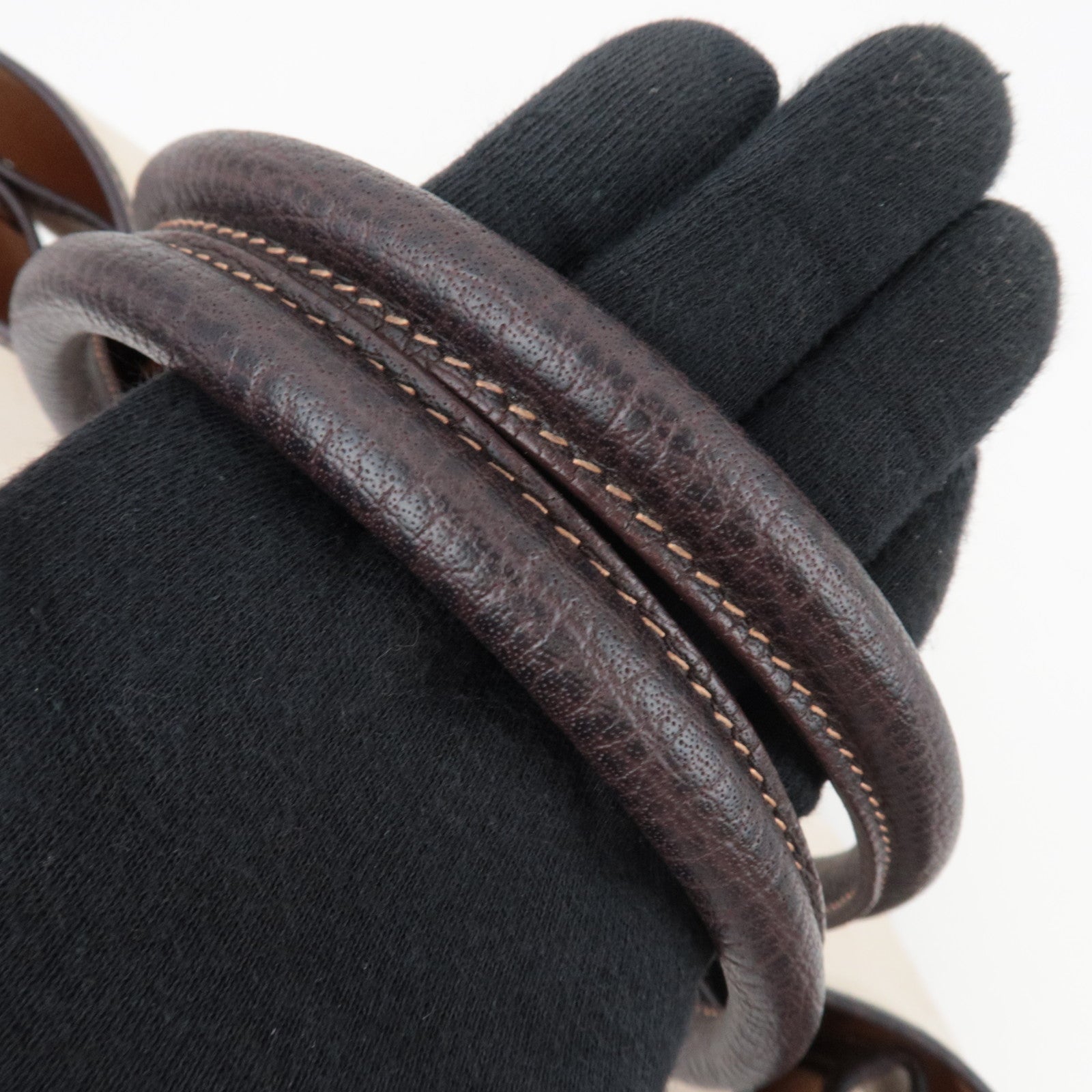 HERMES Garden Party PM Tote Bag □G Stamp (2003) Canvas Leather Natural Brown