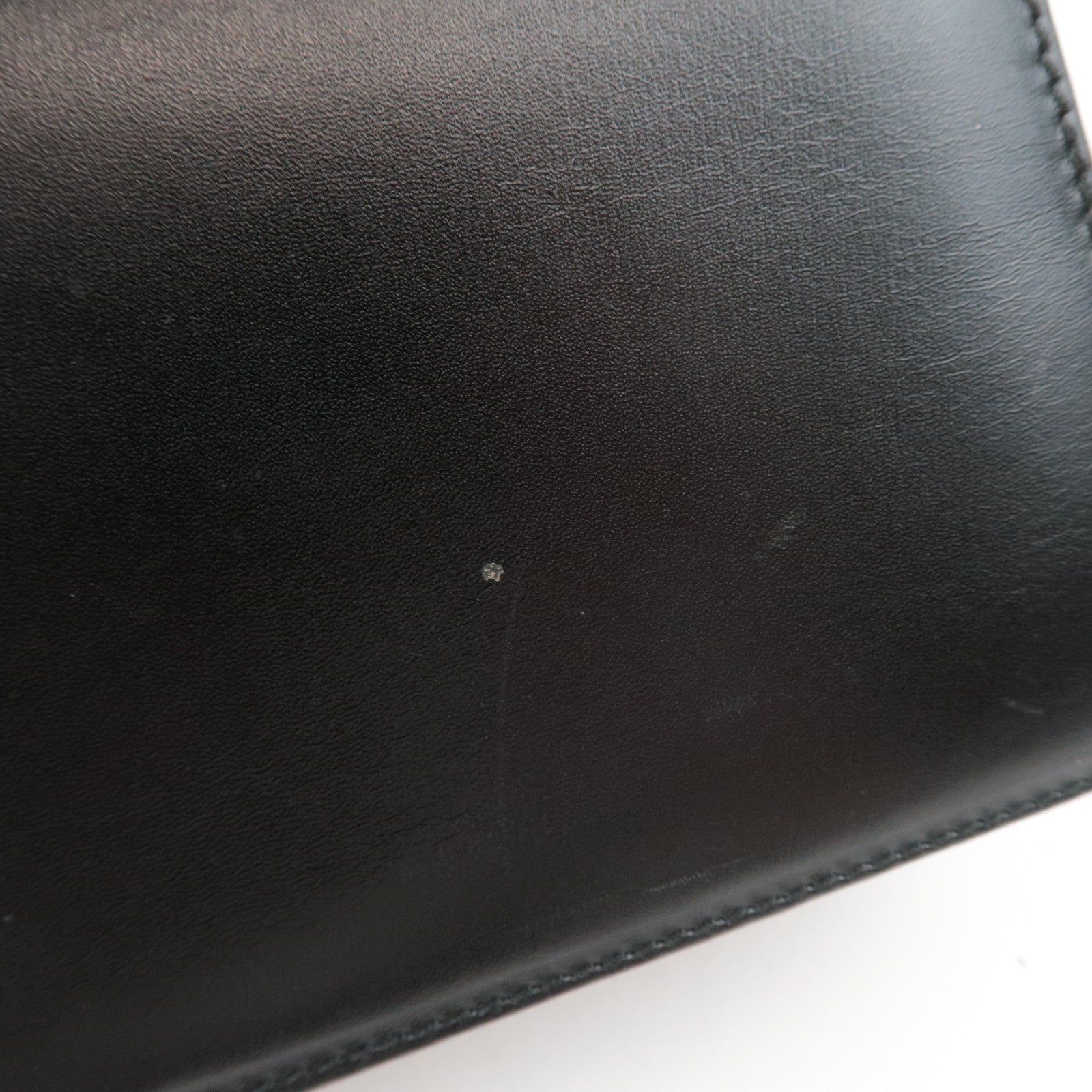 Ferragamo Gancini 2Way Handbag Leather Black Gold HDW *Strap