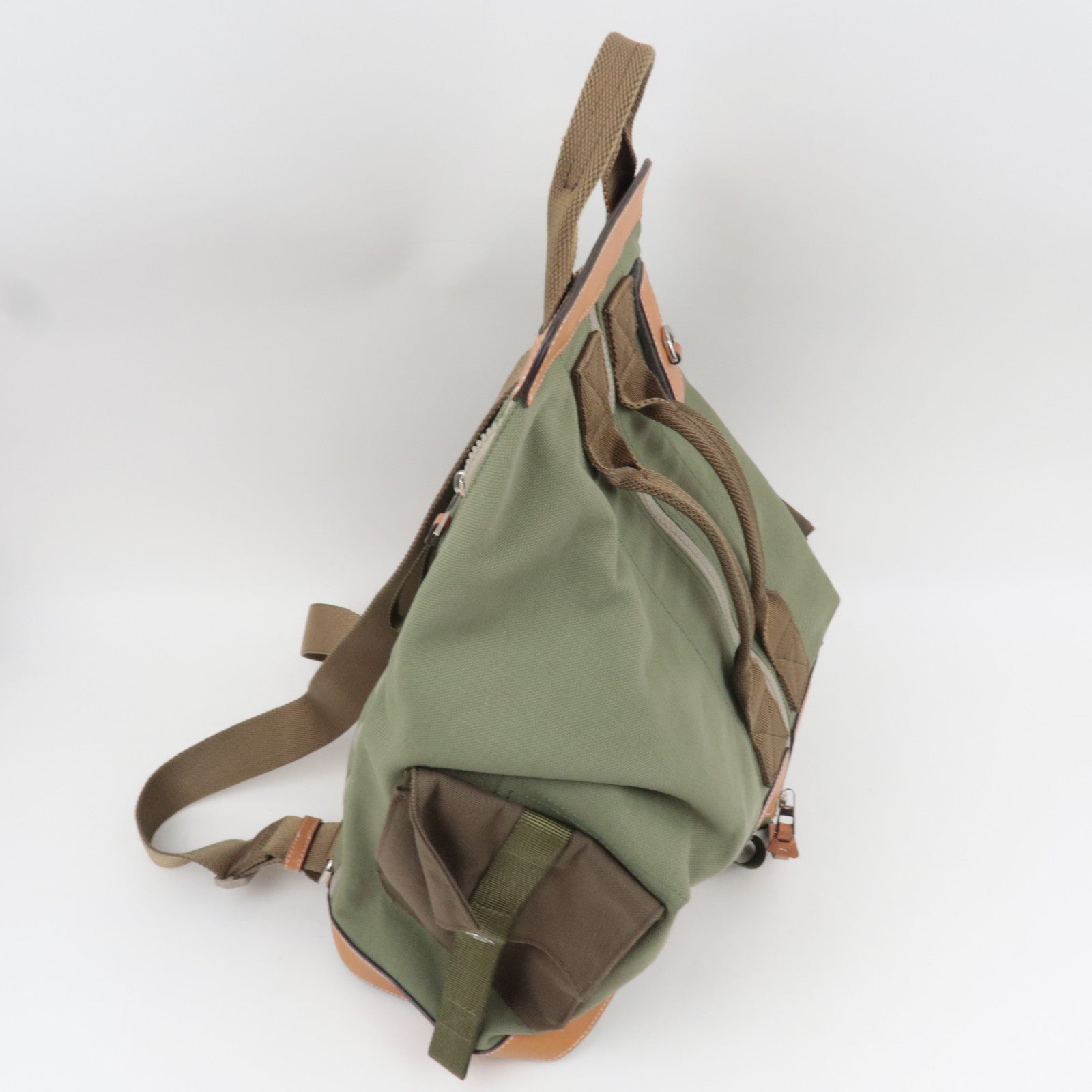 LOEWE Anagram Convertible Backpack Canvas Khaki