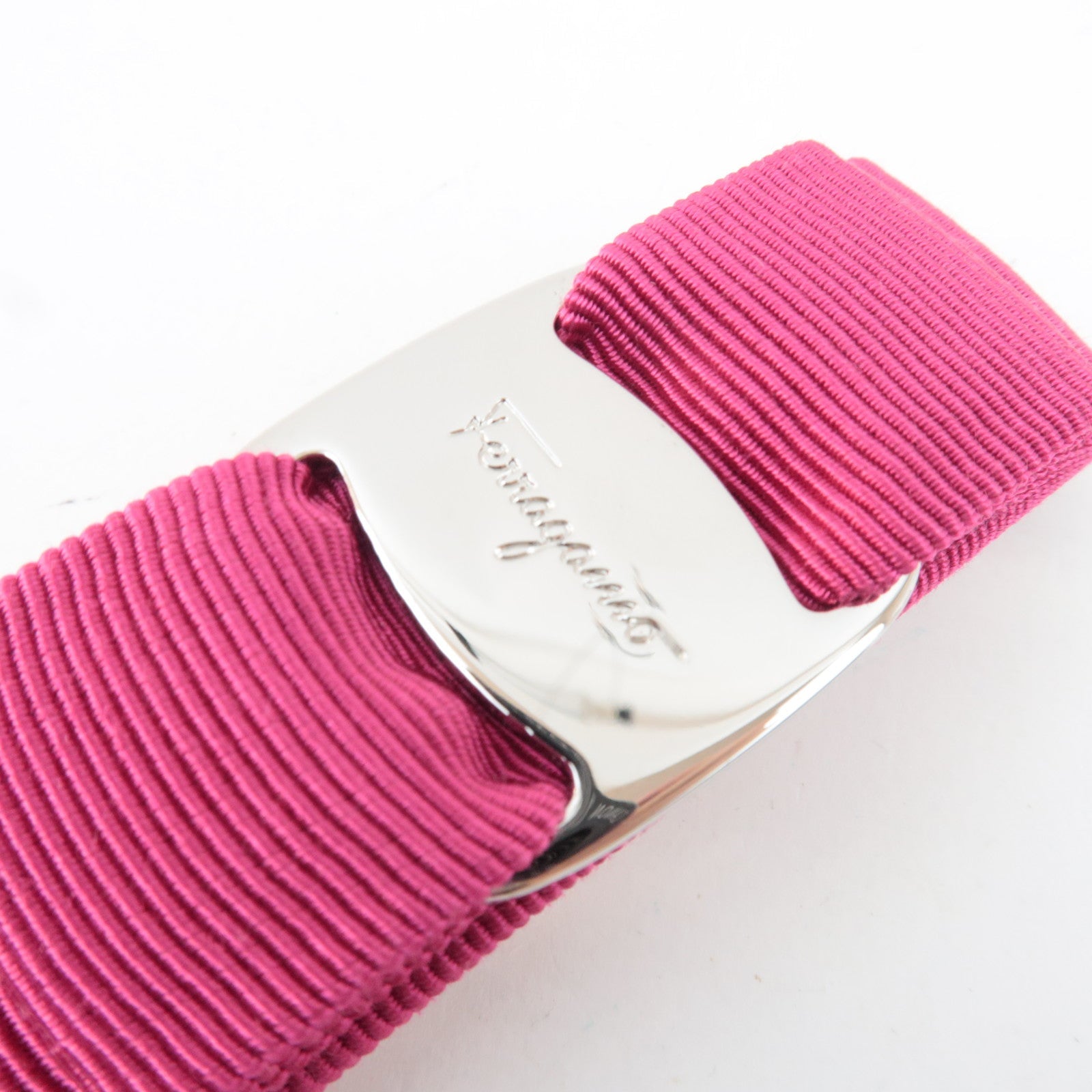 Ferragamo Vara Ribbon Barrette Hair Clip Pink *Box