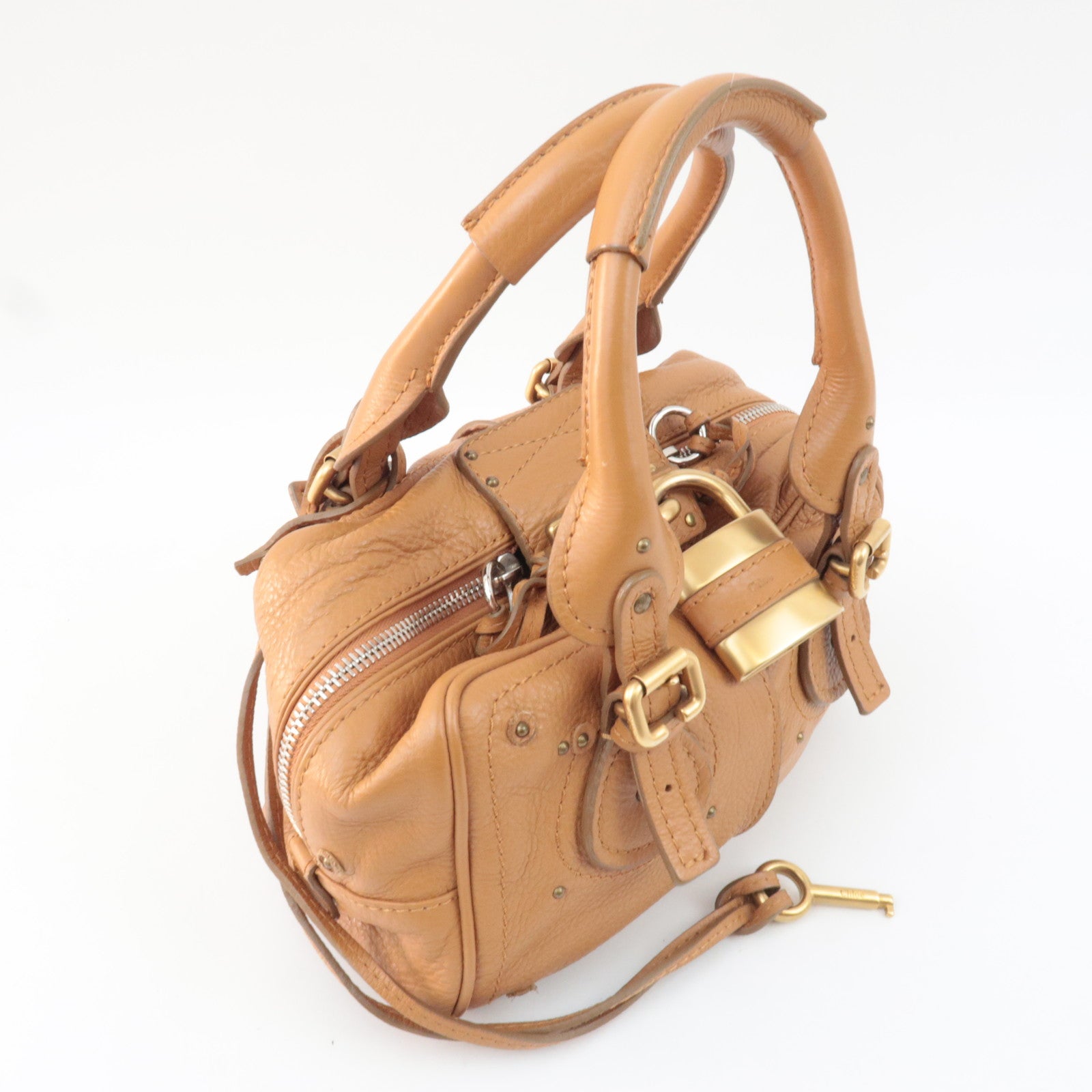 Chloe Paddington Handbag Leather Brown *Key Lock