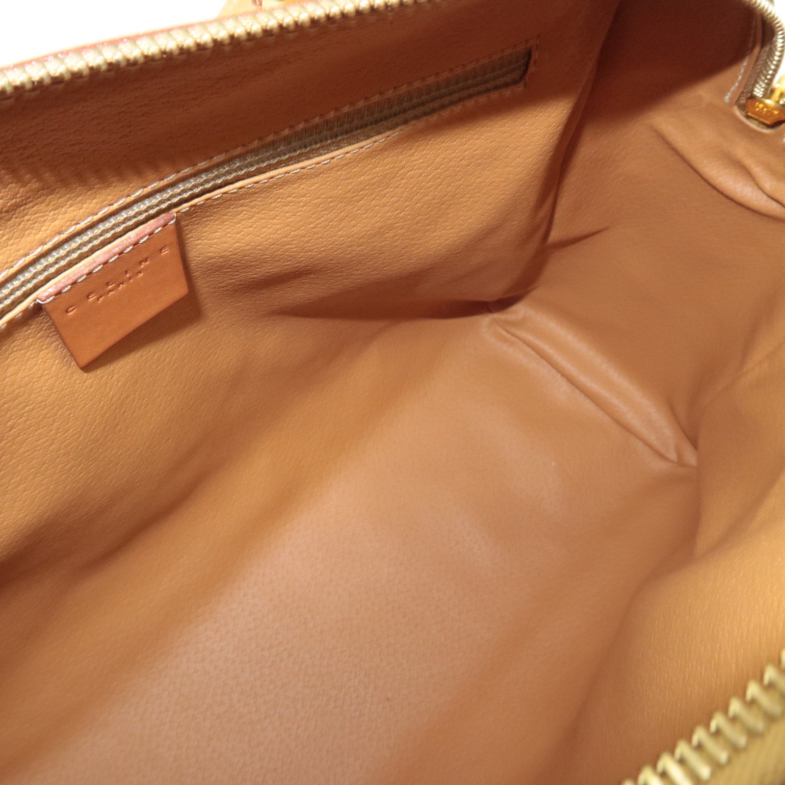 CELINE Macadam Handbag PVC Leather Brown