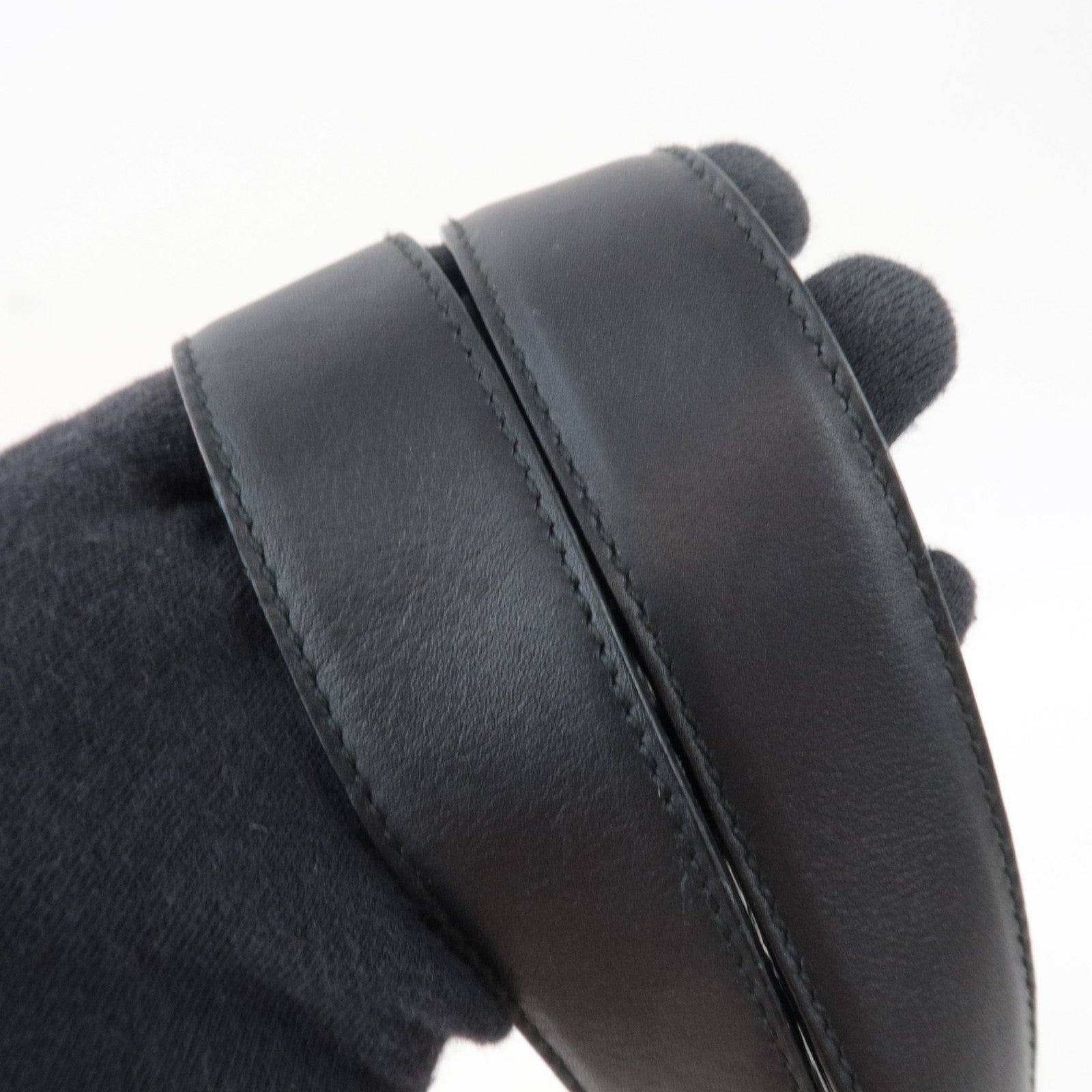 Ferragamo Gancini Tote Bag Leather Black Silver HDW