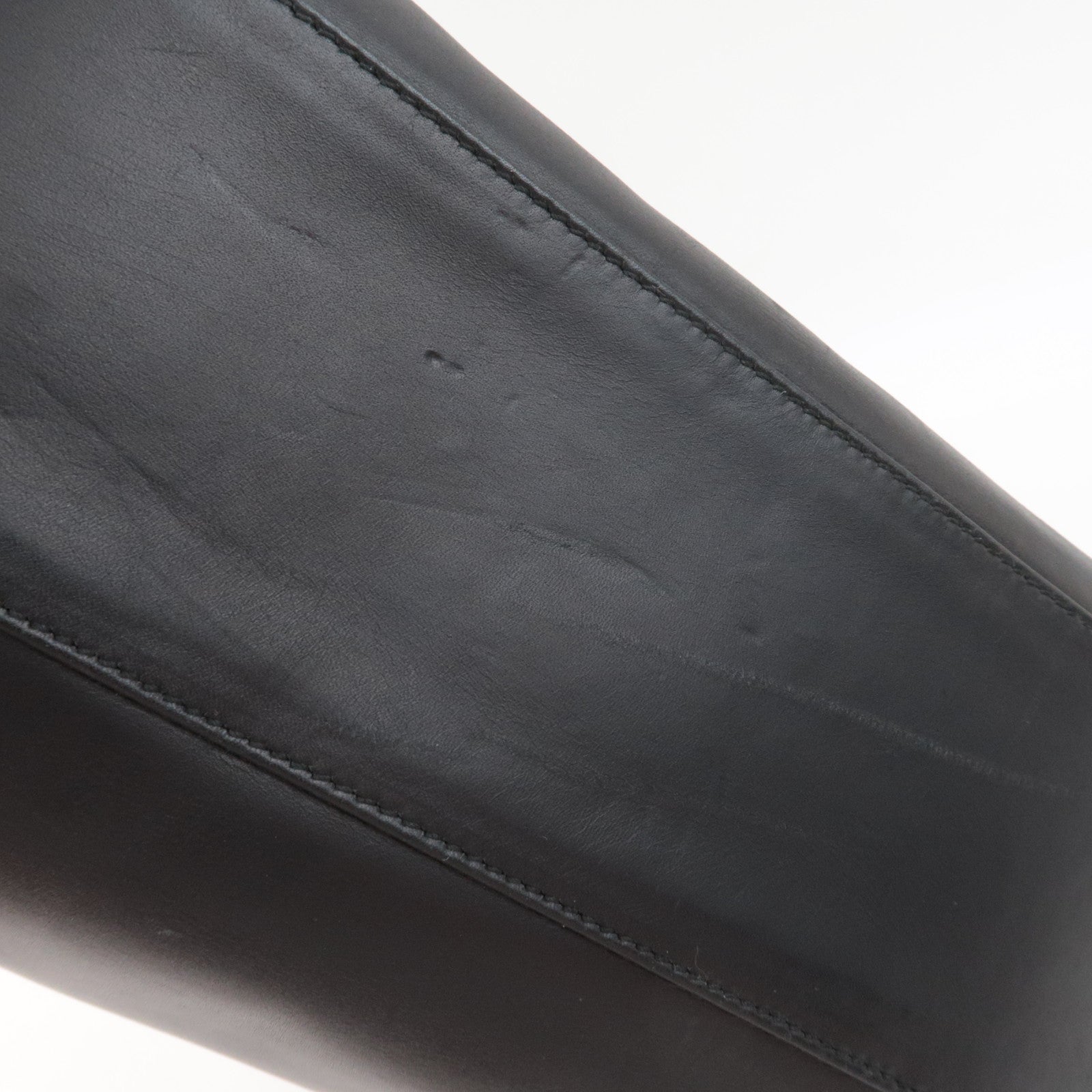 Ferragamo Gancini Tote Bag Leather Black Silver HDW