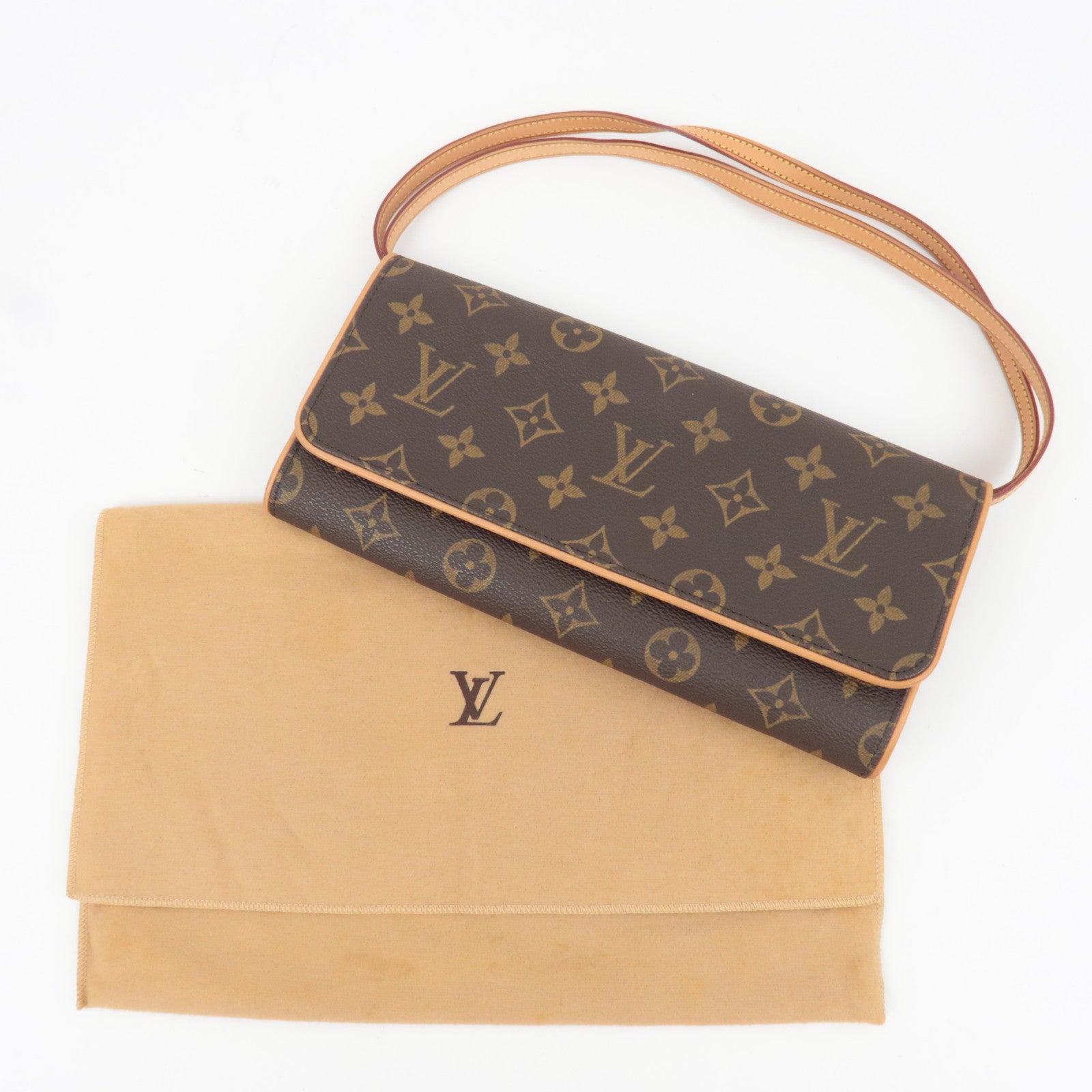 Louis Vuitton Monogram Pochette Twin GM Shoulder Bag M51852 FL0021 *Strap, Dust bag