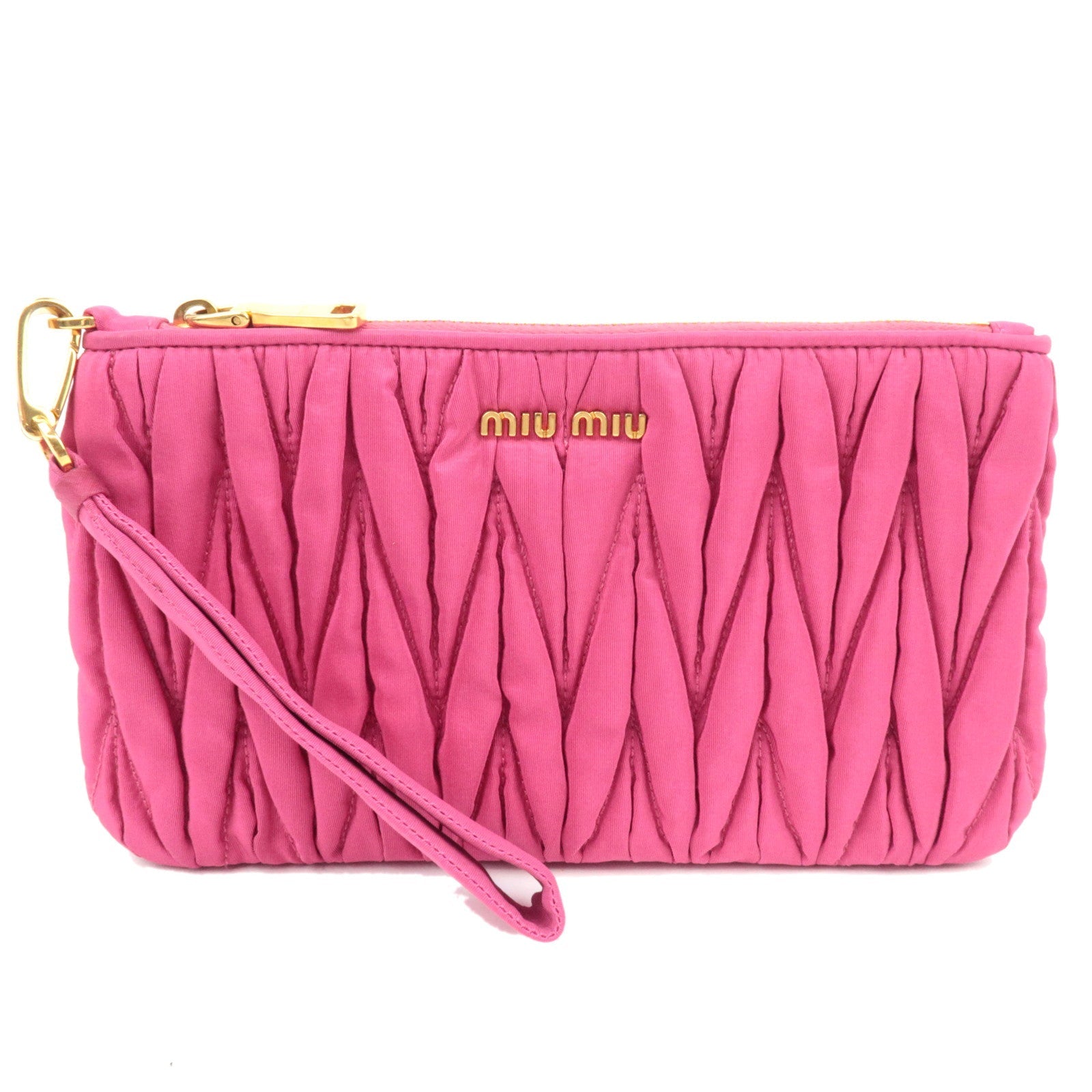MIU MIU Matelasse Pouch Nylon Pink82118