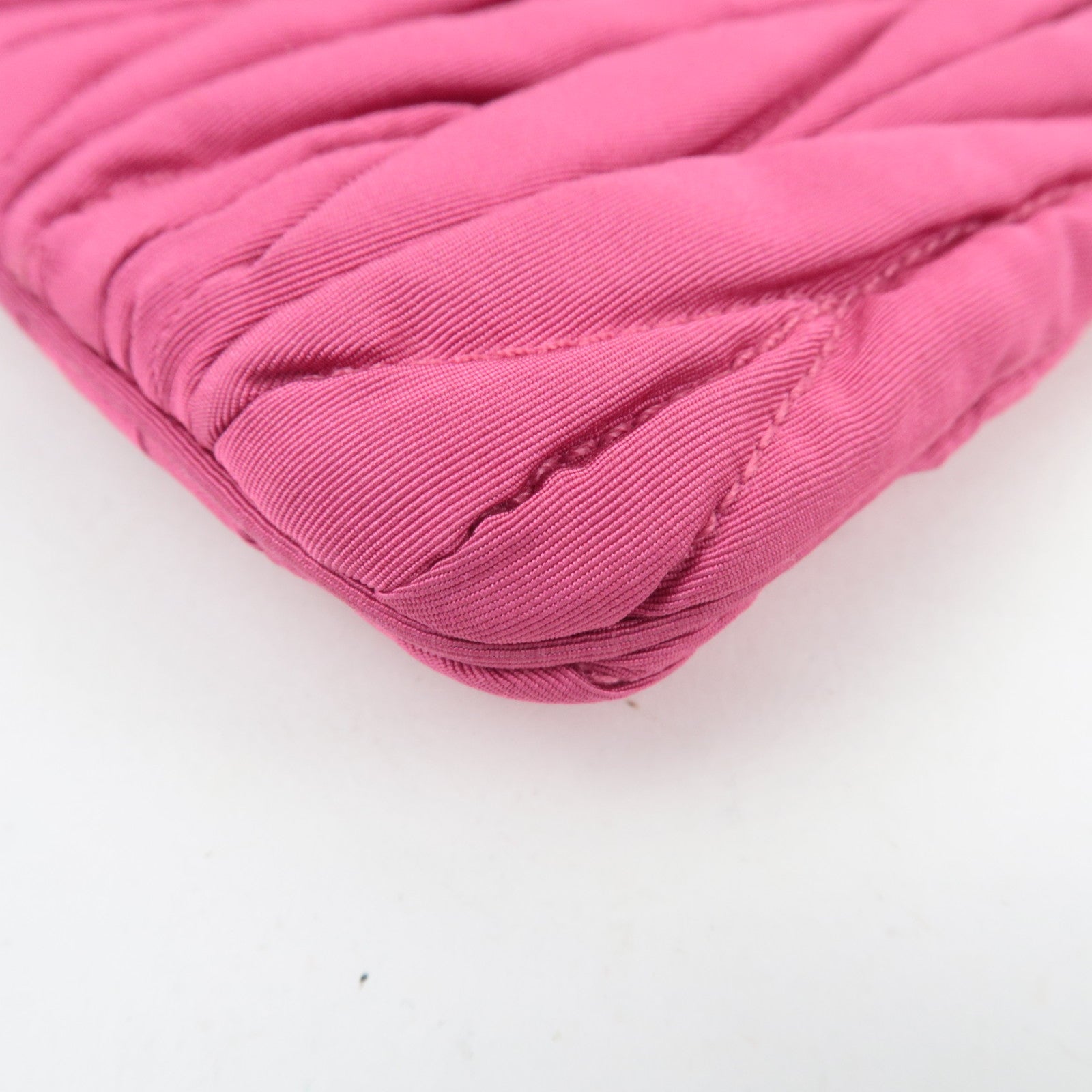 MIU MIU Matelasse Pouch Nylon Pink
