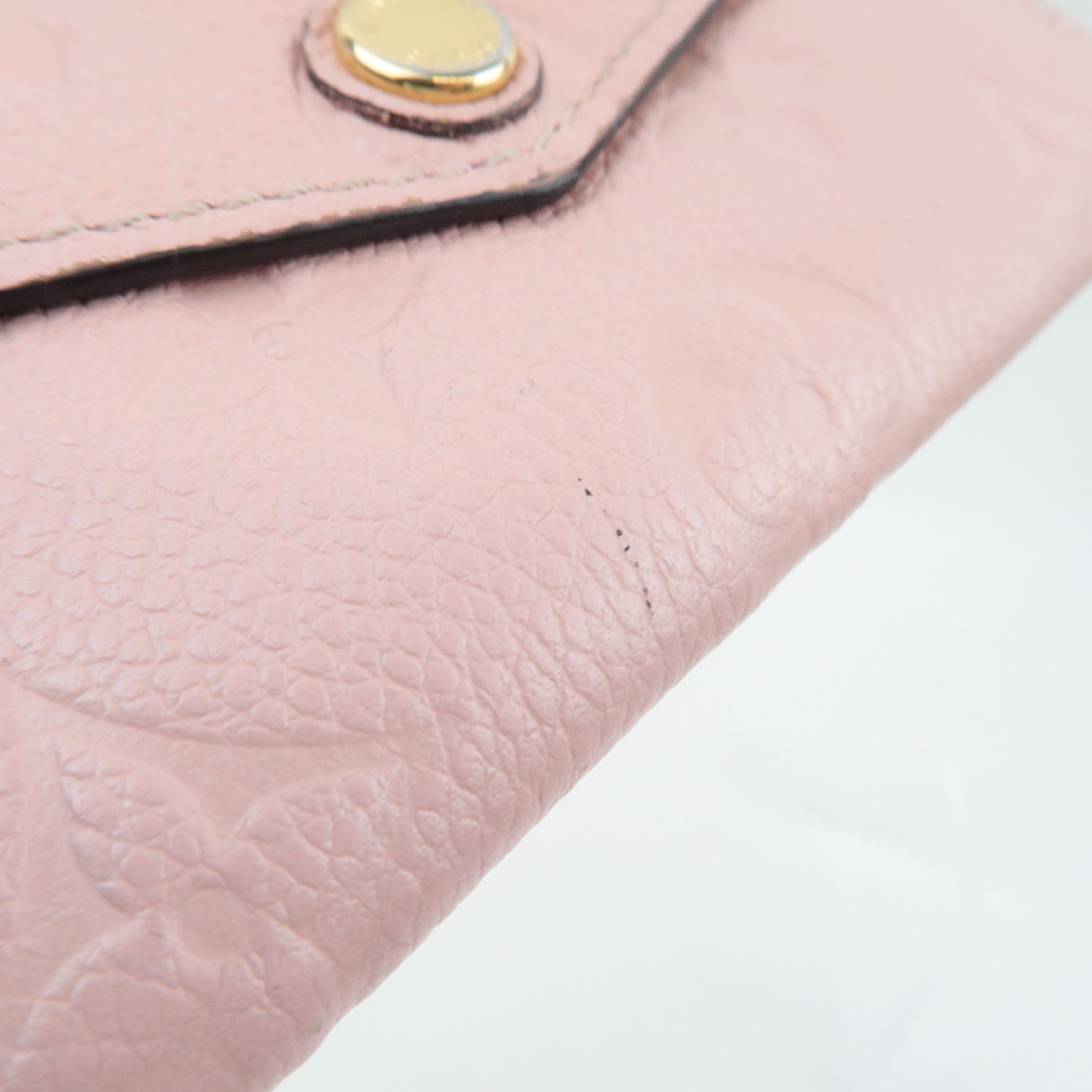 Louis Vuitton Monogram Empreinte Pochette Cles Coin Case Rose Ballerine M61247 TJ2155