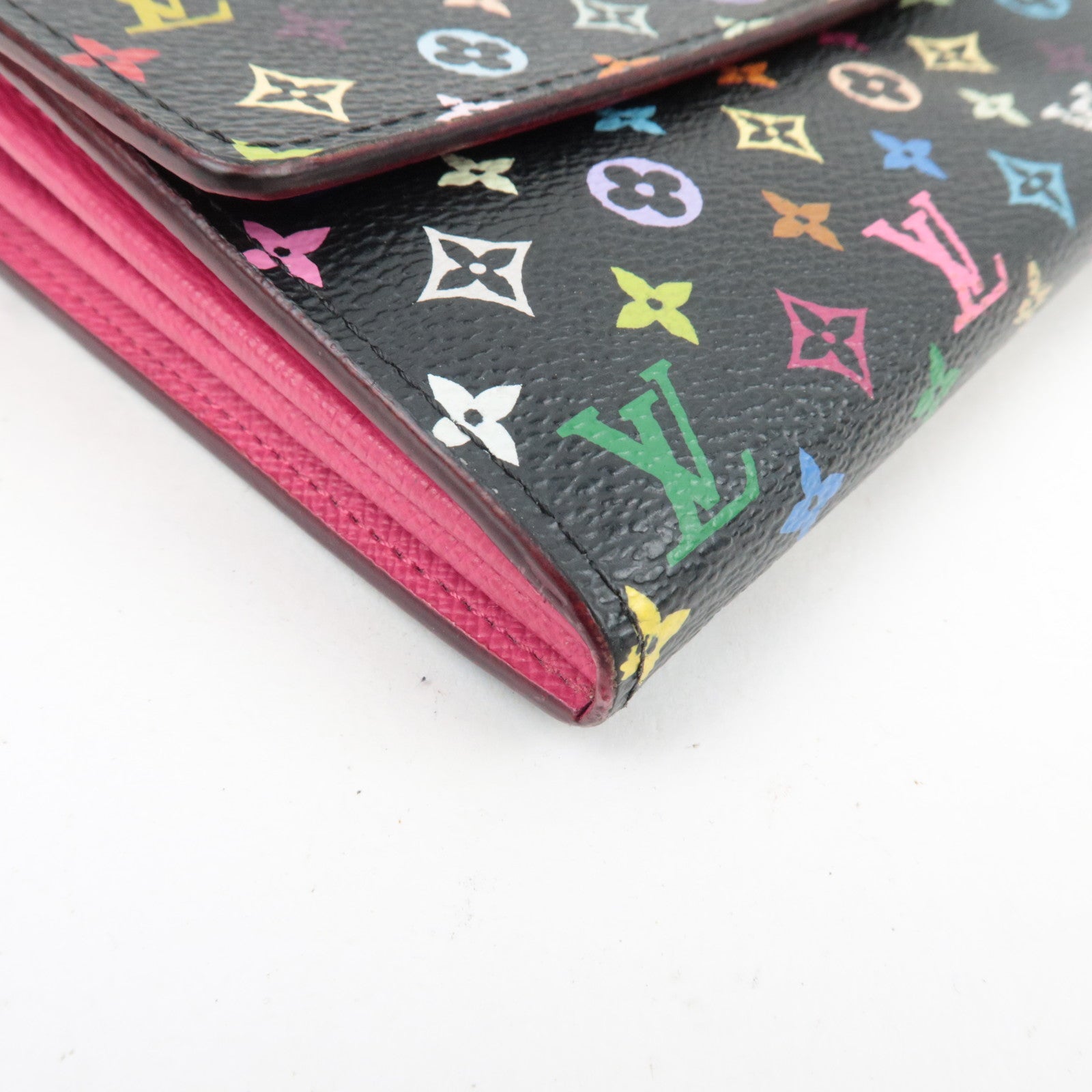Louis Vuitton Monogram Multicolor Portefeuille Sarah Long Wallet Noir Grenade M93533 CA4122
