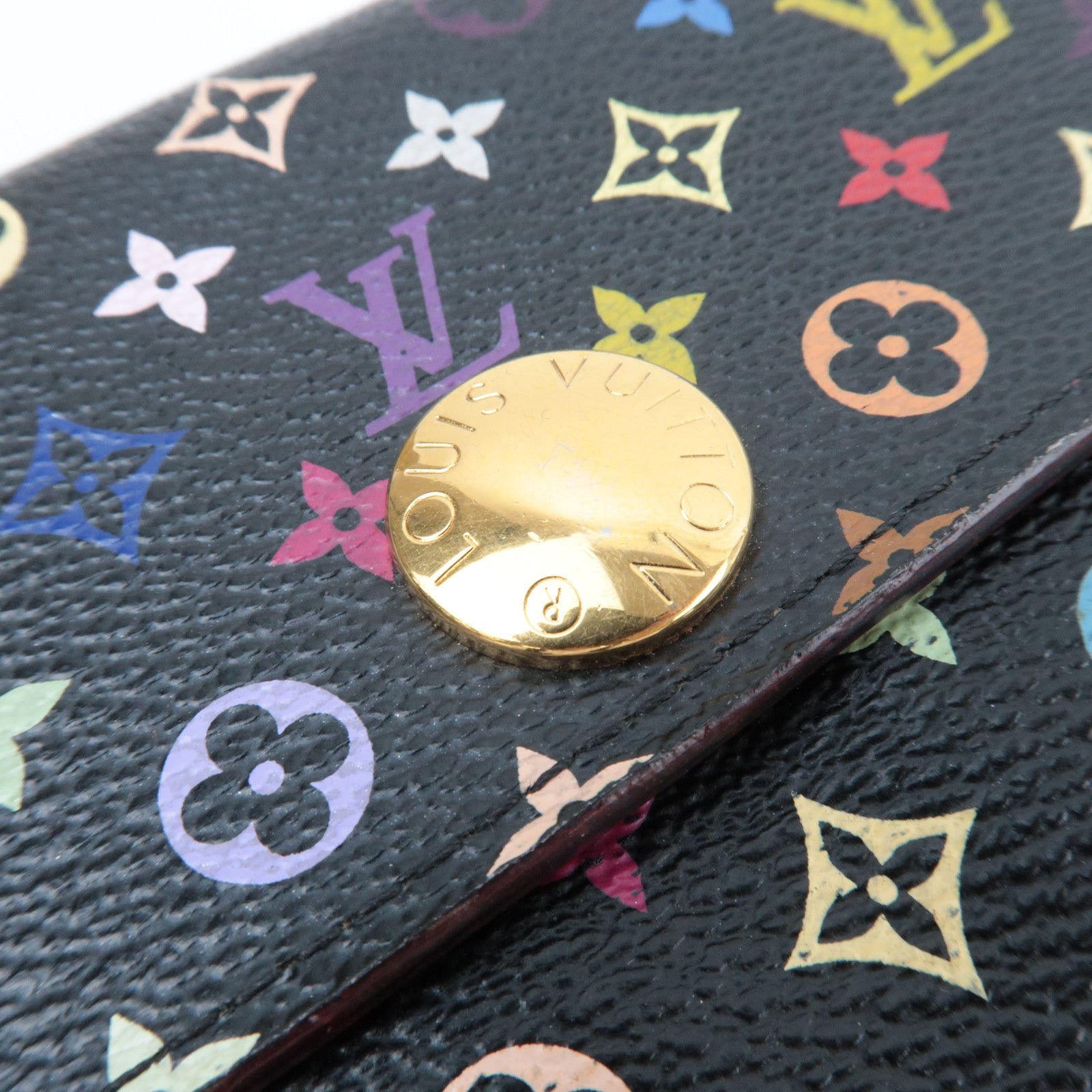 Louis Vuitton Monogram Multicolor Portefeuille Sarah Long Wallet Noir Grenade M93533 CA4122