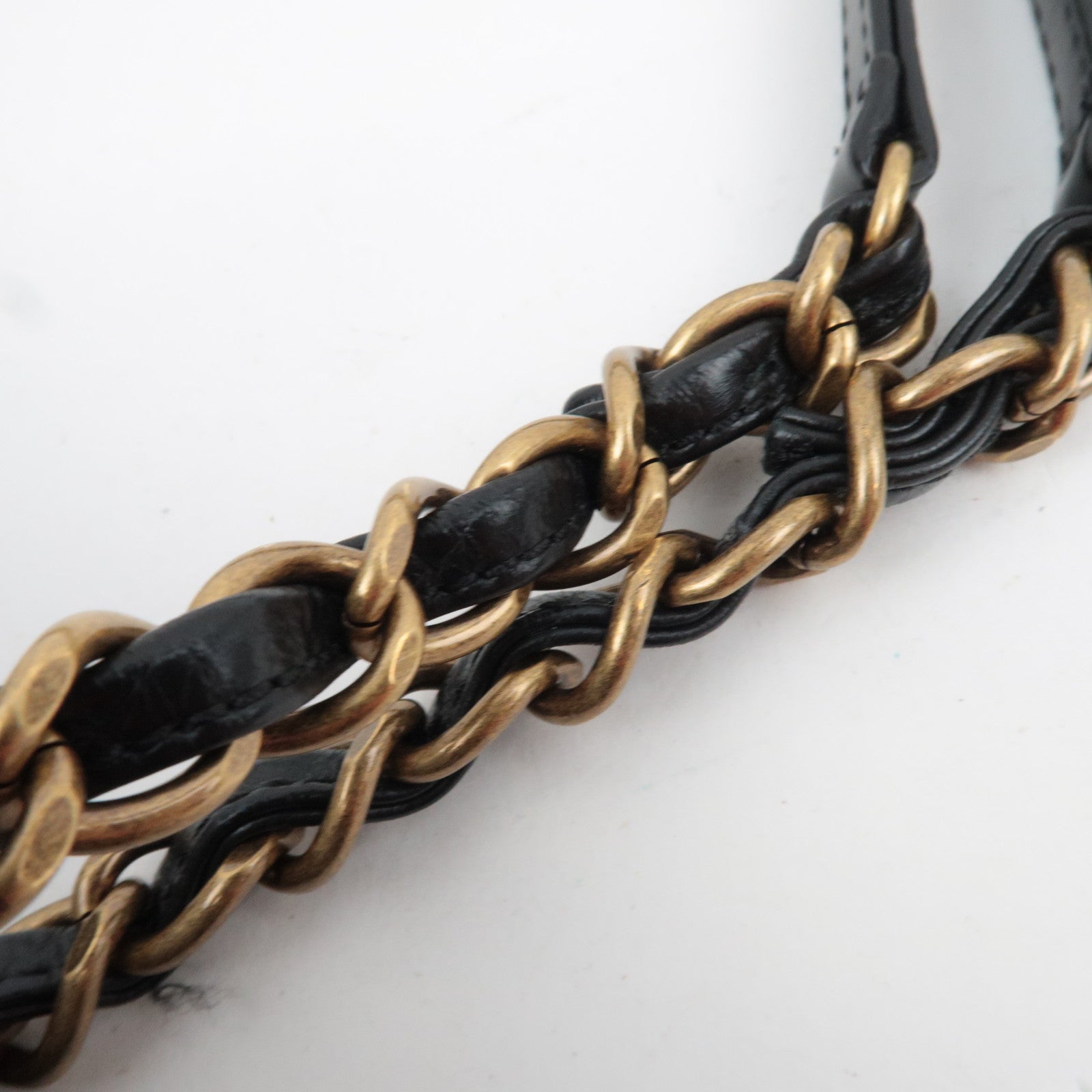 CHANEL Matelasse Chain Tote Bag Leather Black Gold HDW 20449651