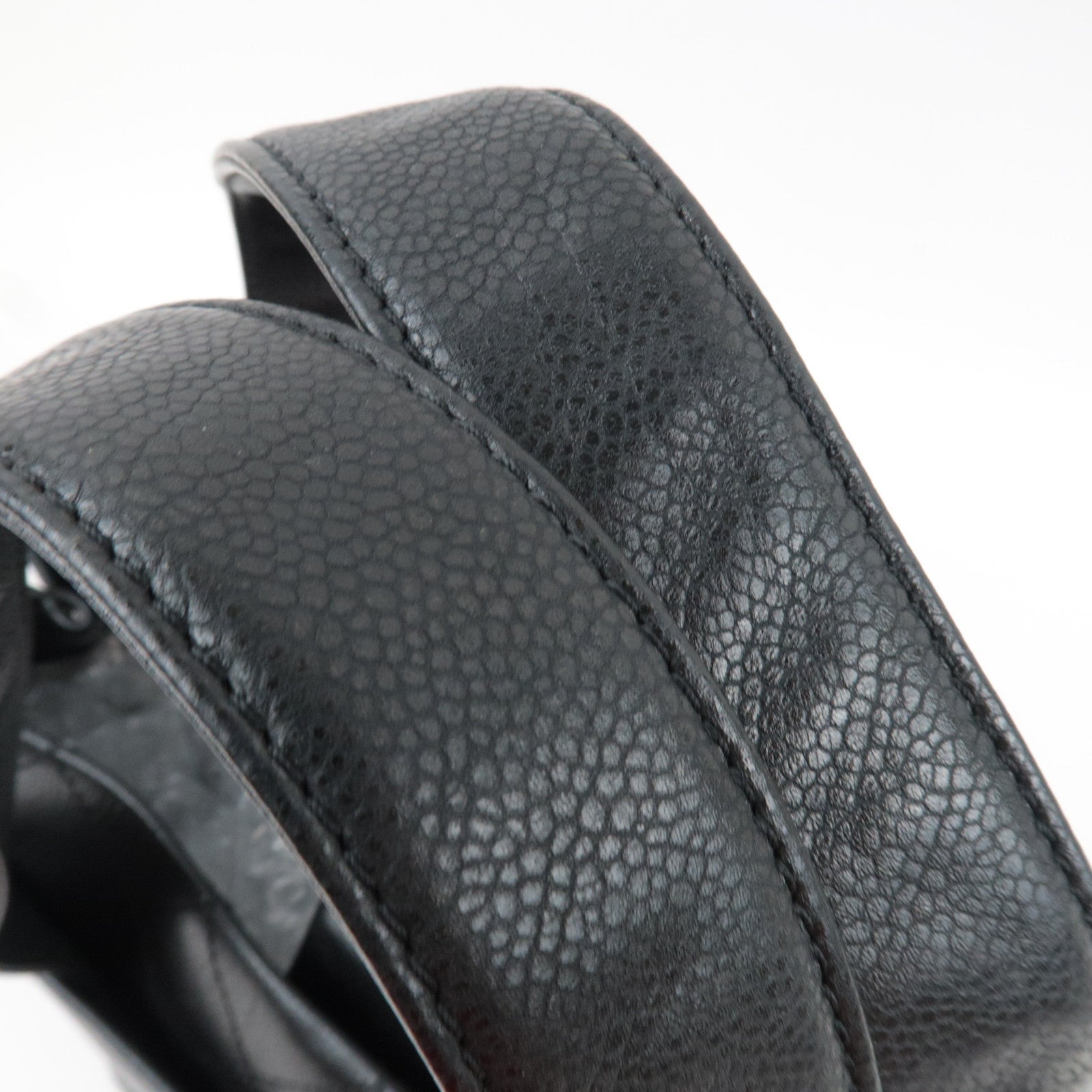 CHANEL Big Coco Mark Tote Bag Caviarskin Black 12959435 *G card, Dust bag, Pouch