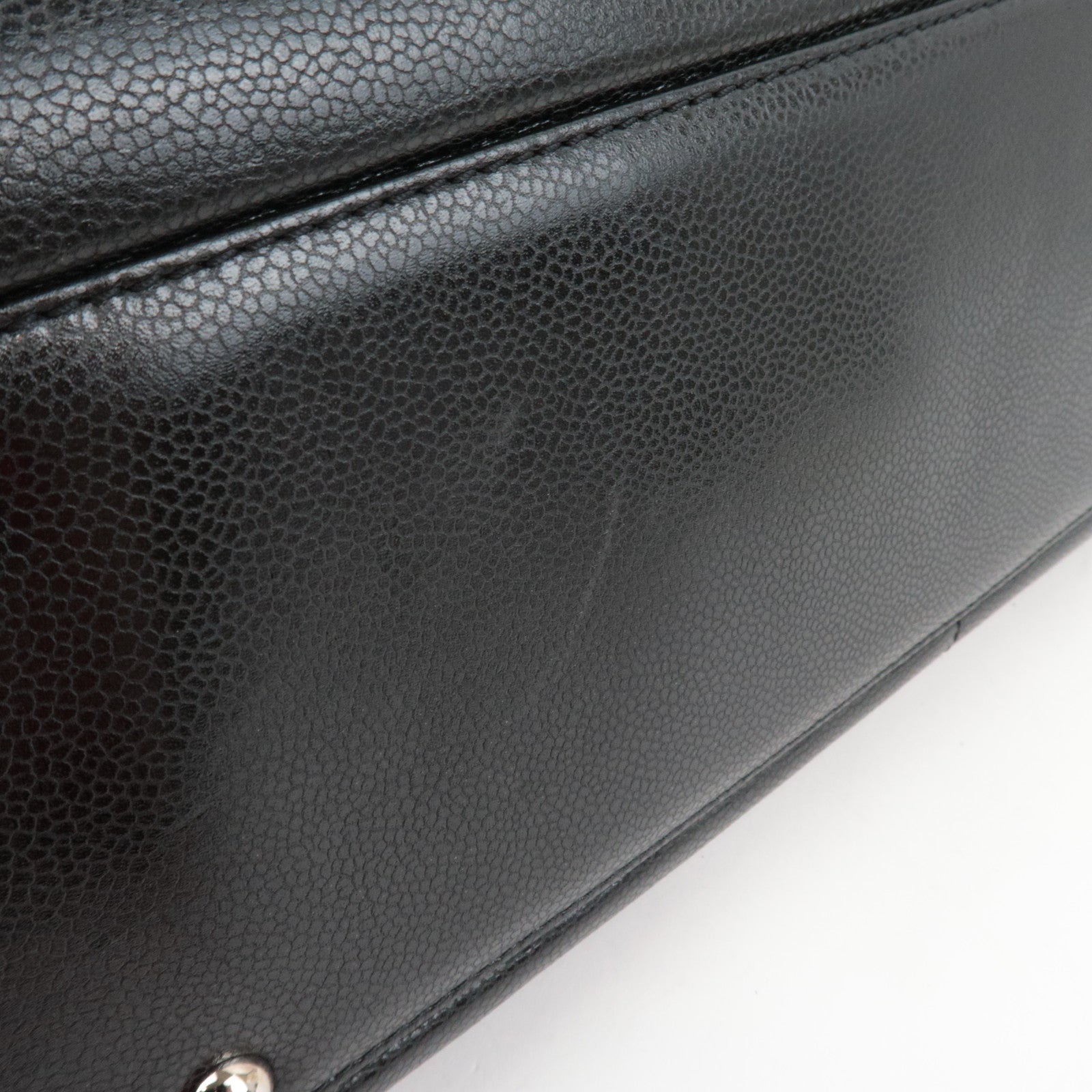 CHANEL Big Coco Mark Tote Bag Caviarskin Black 12959435 *G card, Dust bag, Pouch