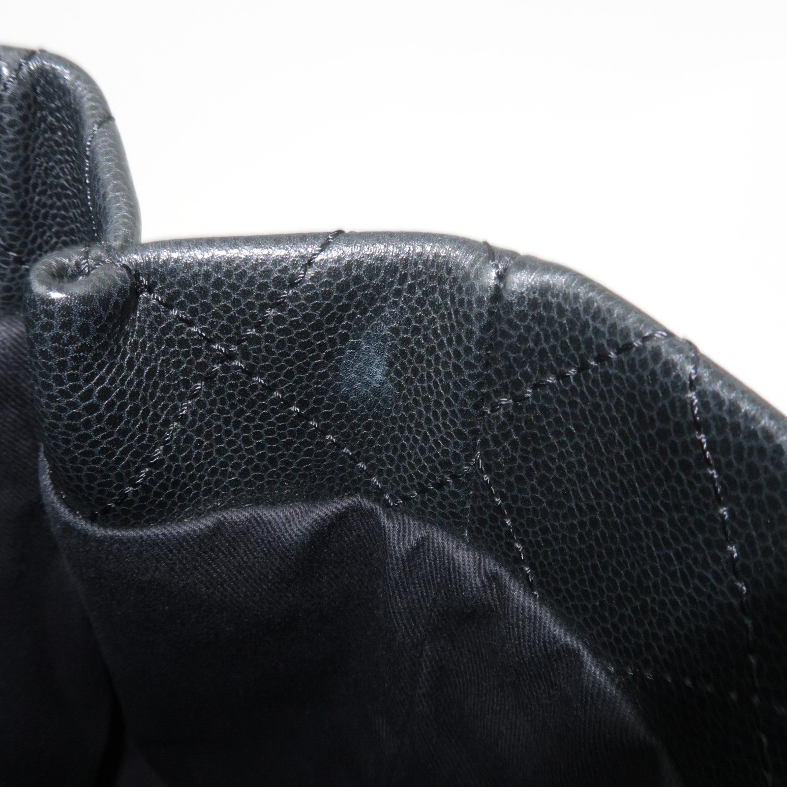 CHANEL Big Coco Mark Tote Bag Caviarskin Black 12959435 *G card, Dust bag, Pouch