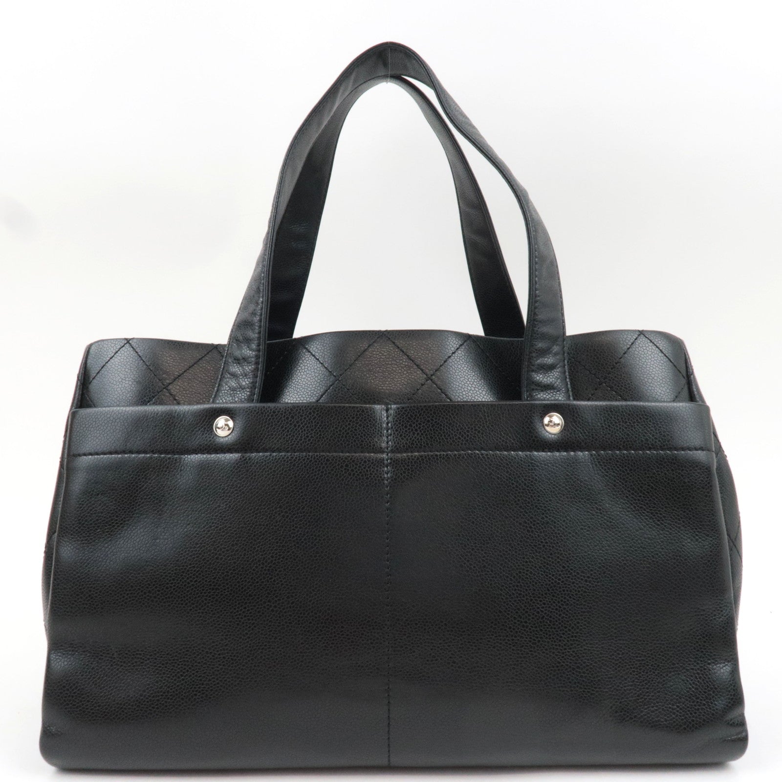 CHANEL Big Coco Mark Tote Bag Caviarskin Black 12959435 *G card, Dust bag, Pouch