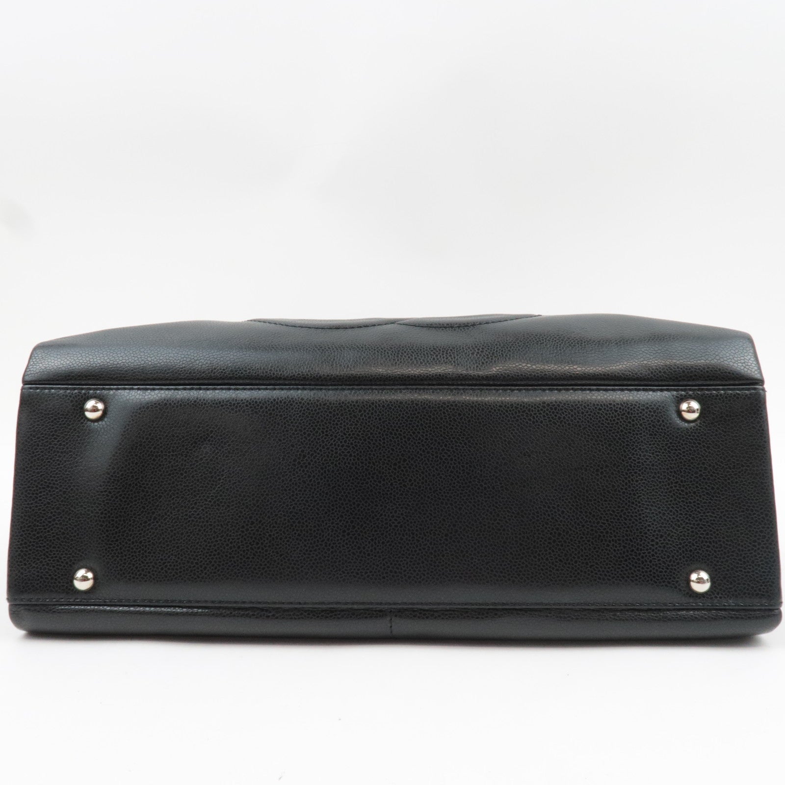 CHANEL Big Coco Mark Tote Bag Caviarskin Black 12959435 *G card, Dust bag, Pouch