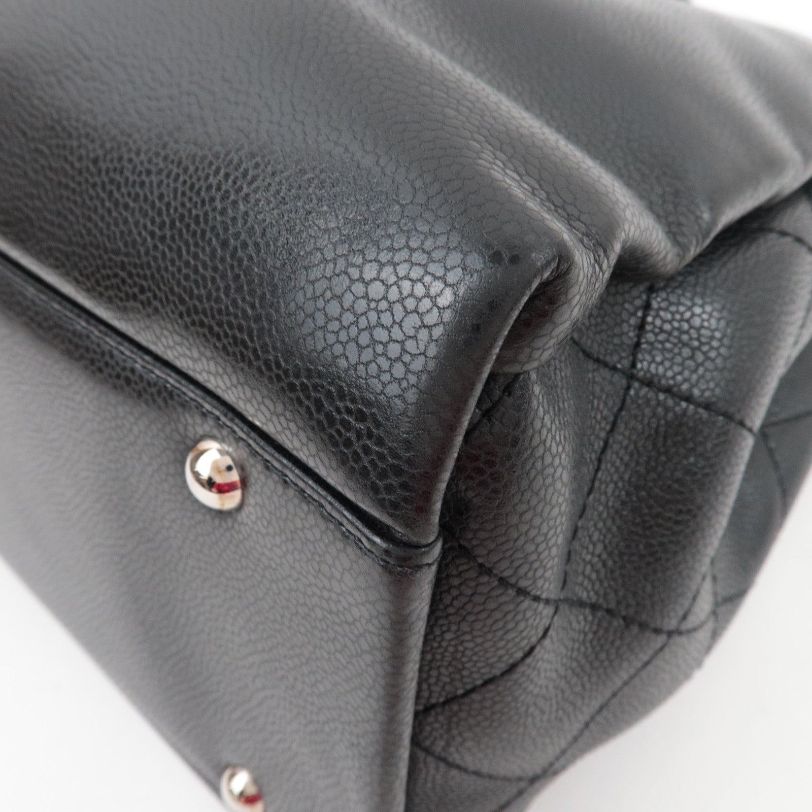 CHANEL Big Coco Mark Tote Bag Caviarskin Black 12959435 *G card, Dust bag, Pouch