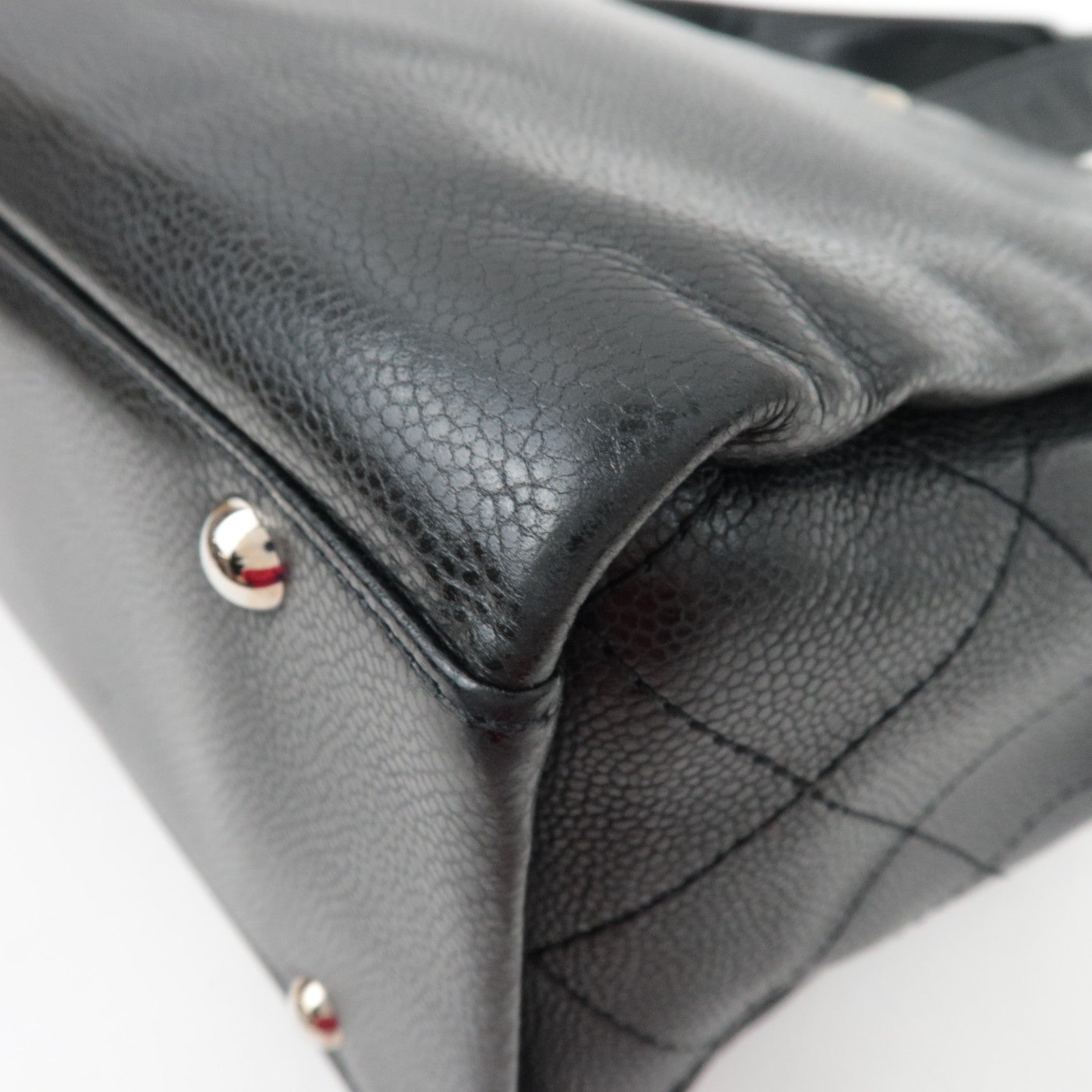 CHANEL Big Coco Mark Tote Bag Caviarskin Black 12959435 *G card, Dust bag, Pouch