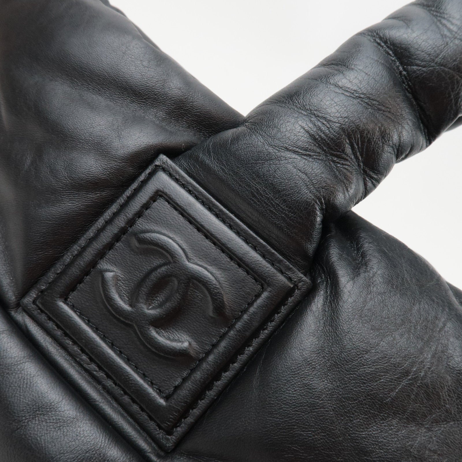 CHANEL Coco Cocoon Tote Bag Leather Black Silver HDW 14052139