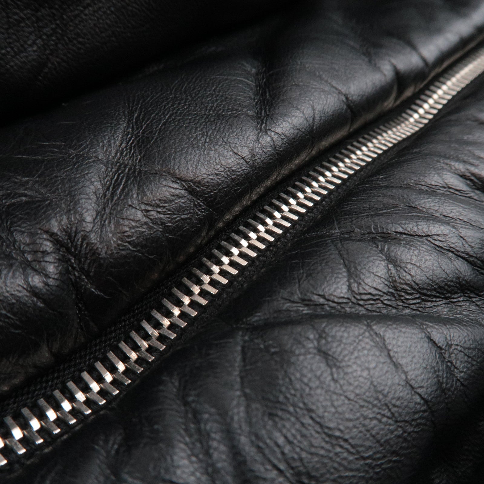 CHANEL Coco Cocoon Tote Bag Leather Black Silver HDW 14052139