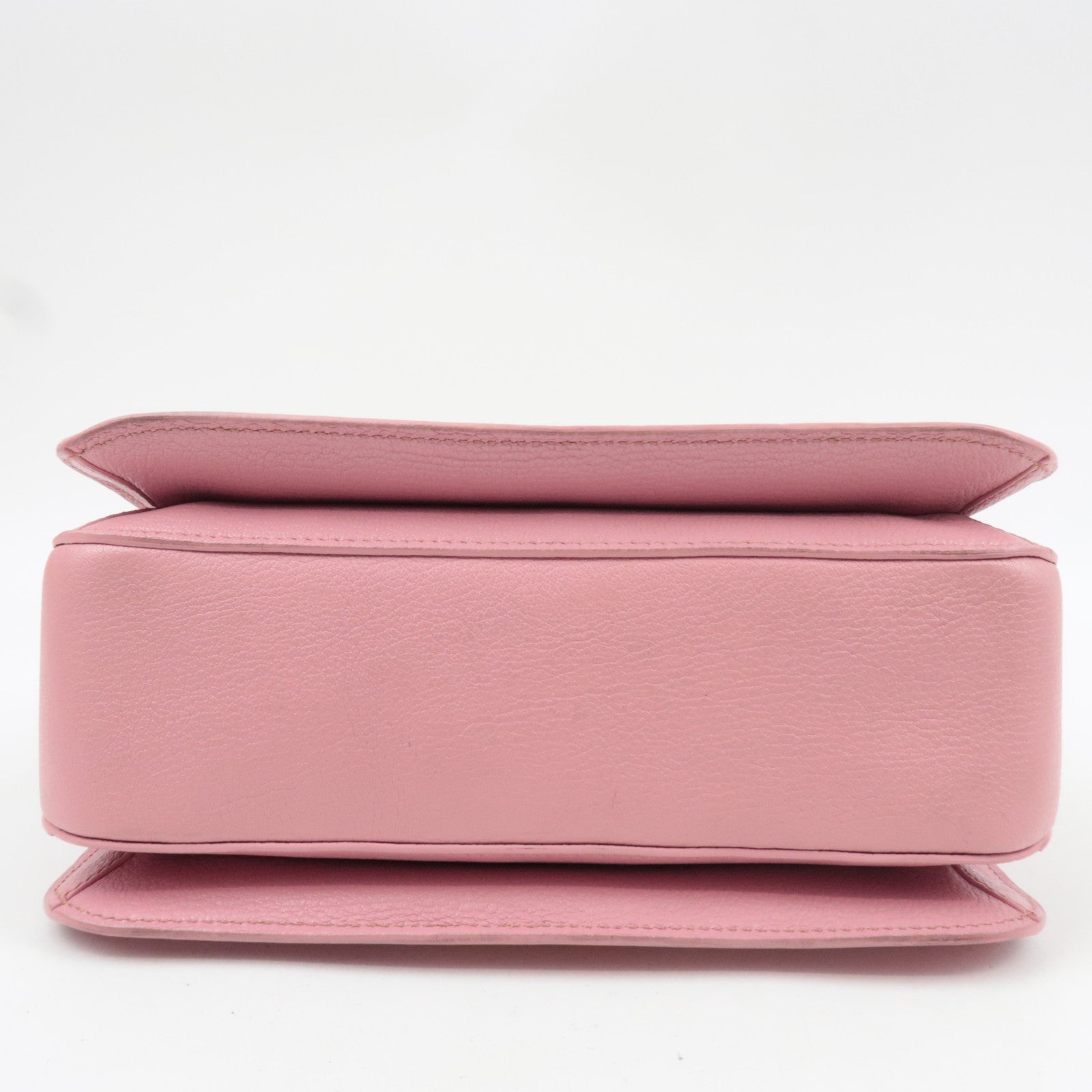 MIU MIU Madras 2Way Handbag Leather Pink