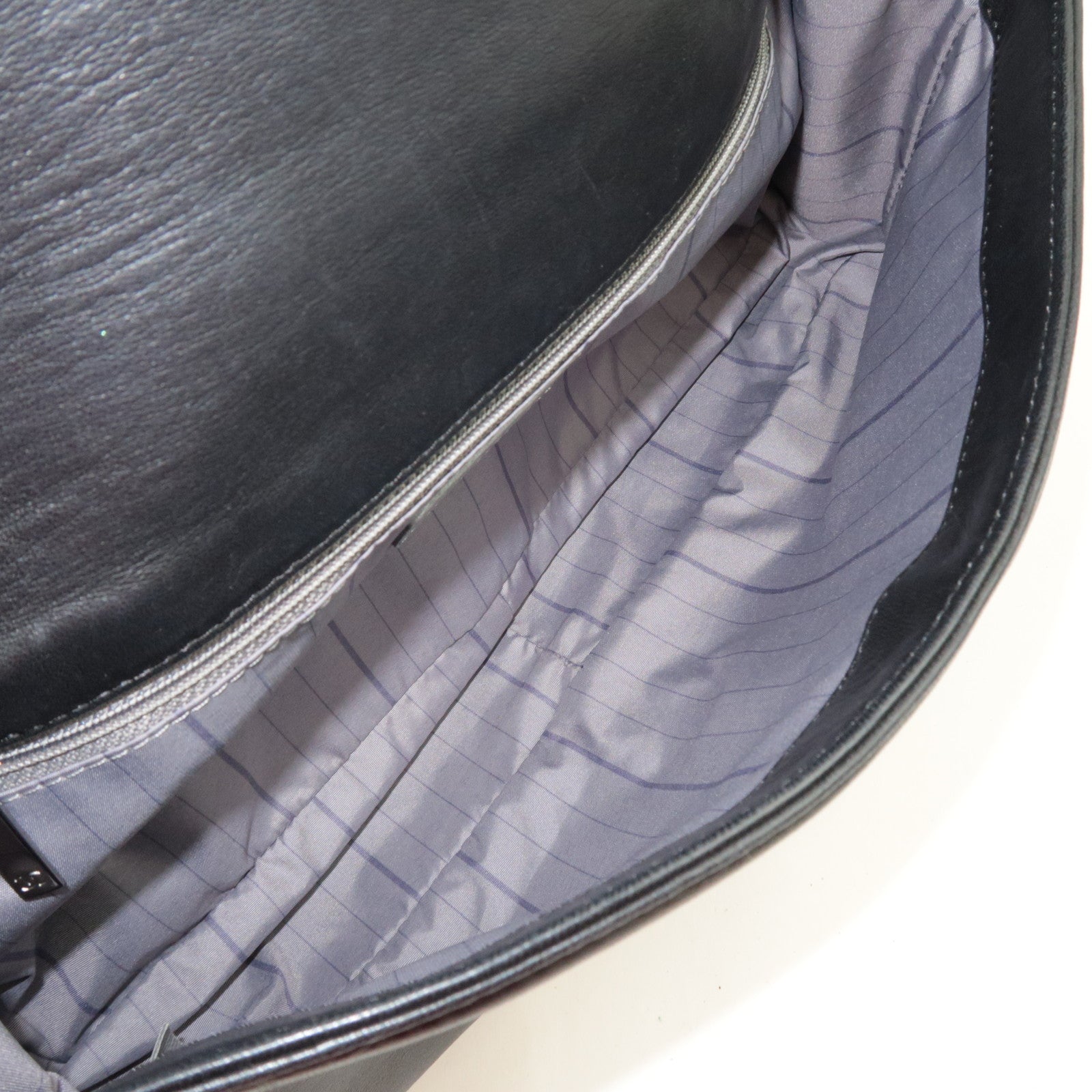 CHANEL Studs Coco Mark Chain Shoulder Bag Leather Black 12341648 *G card