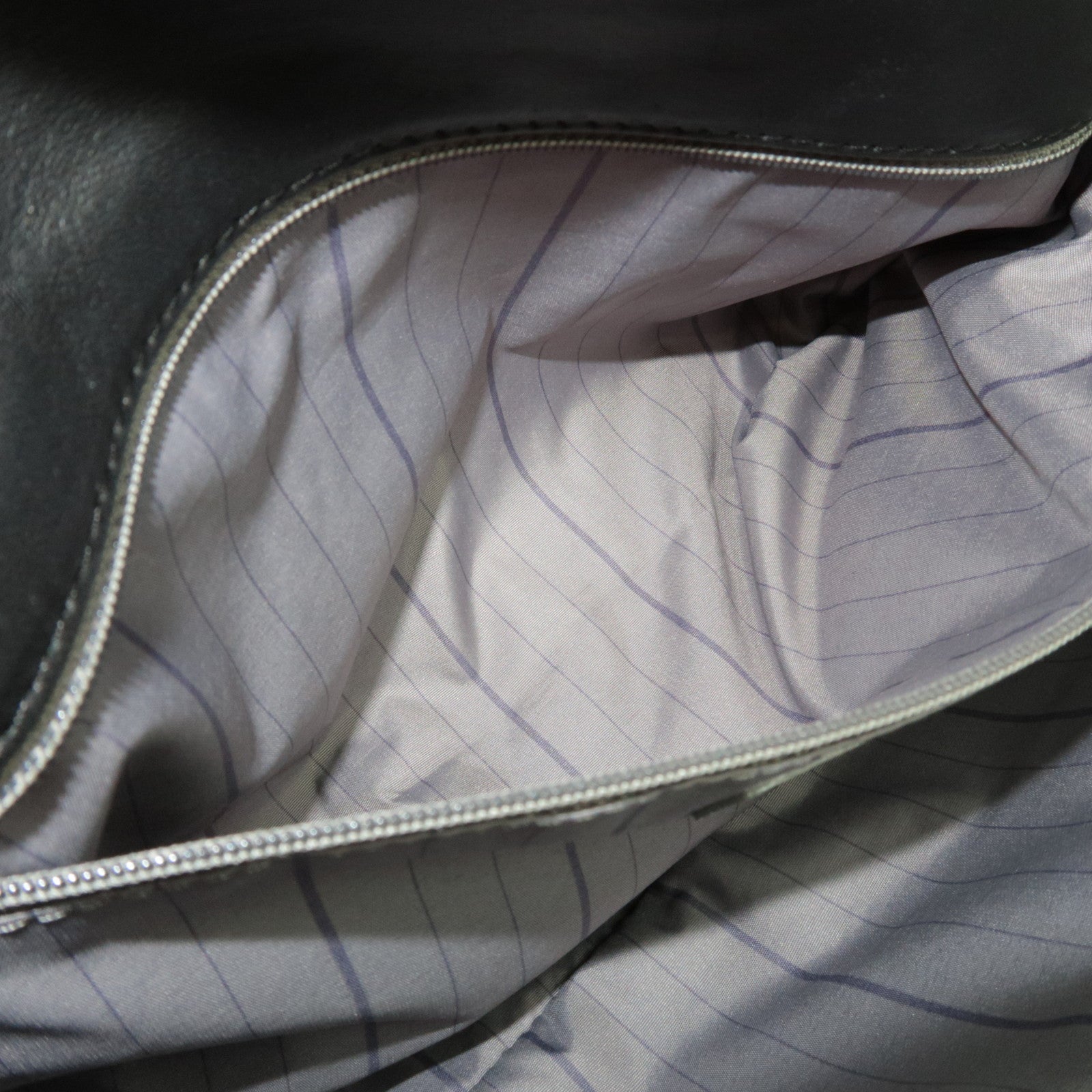 CHANEL Studs Coco Mark Chain Shoulder Bag Leather Black 12341648 *G card