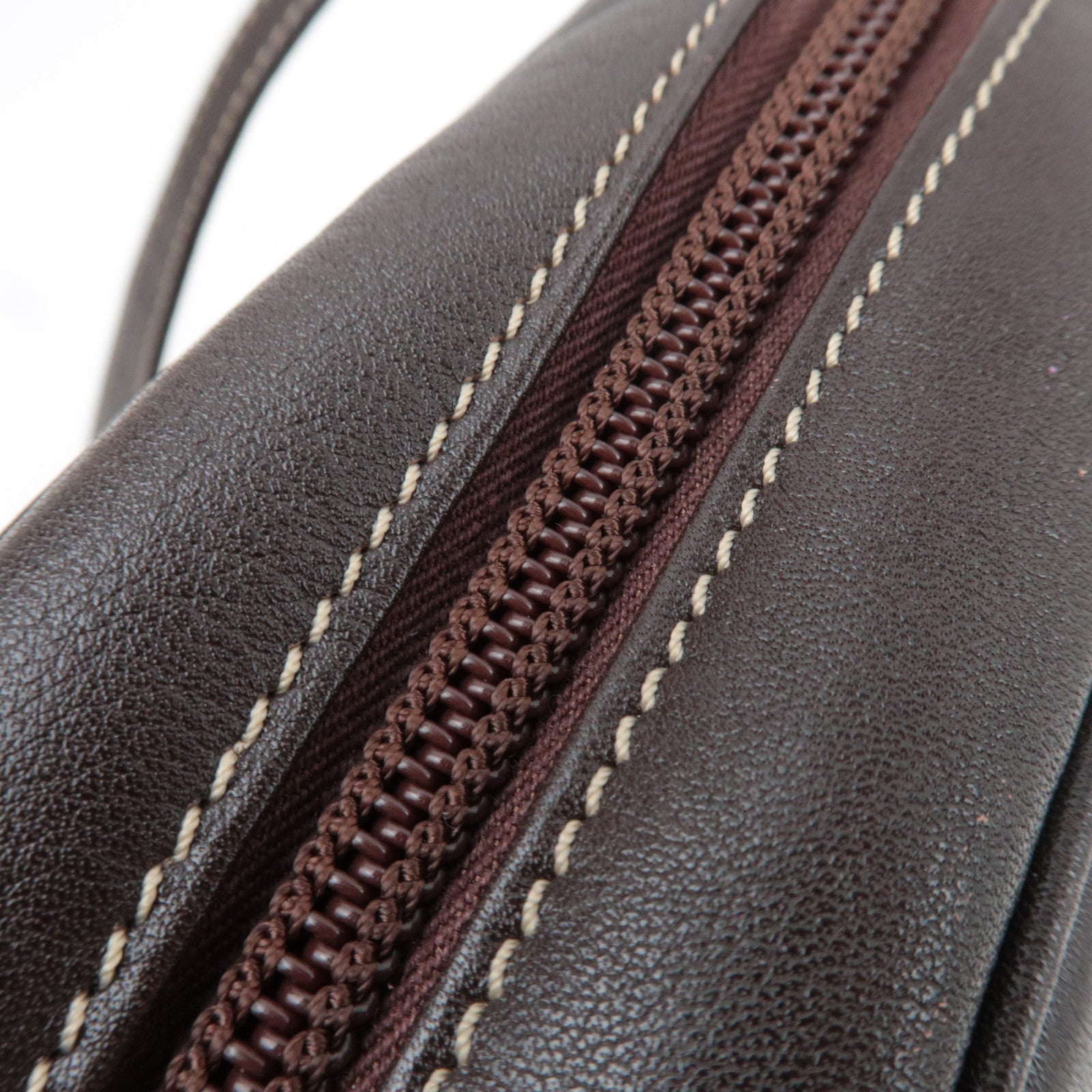 LOEWE Anagram Shoulder Bag Leather Brown