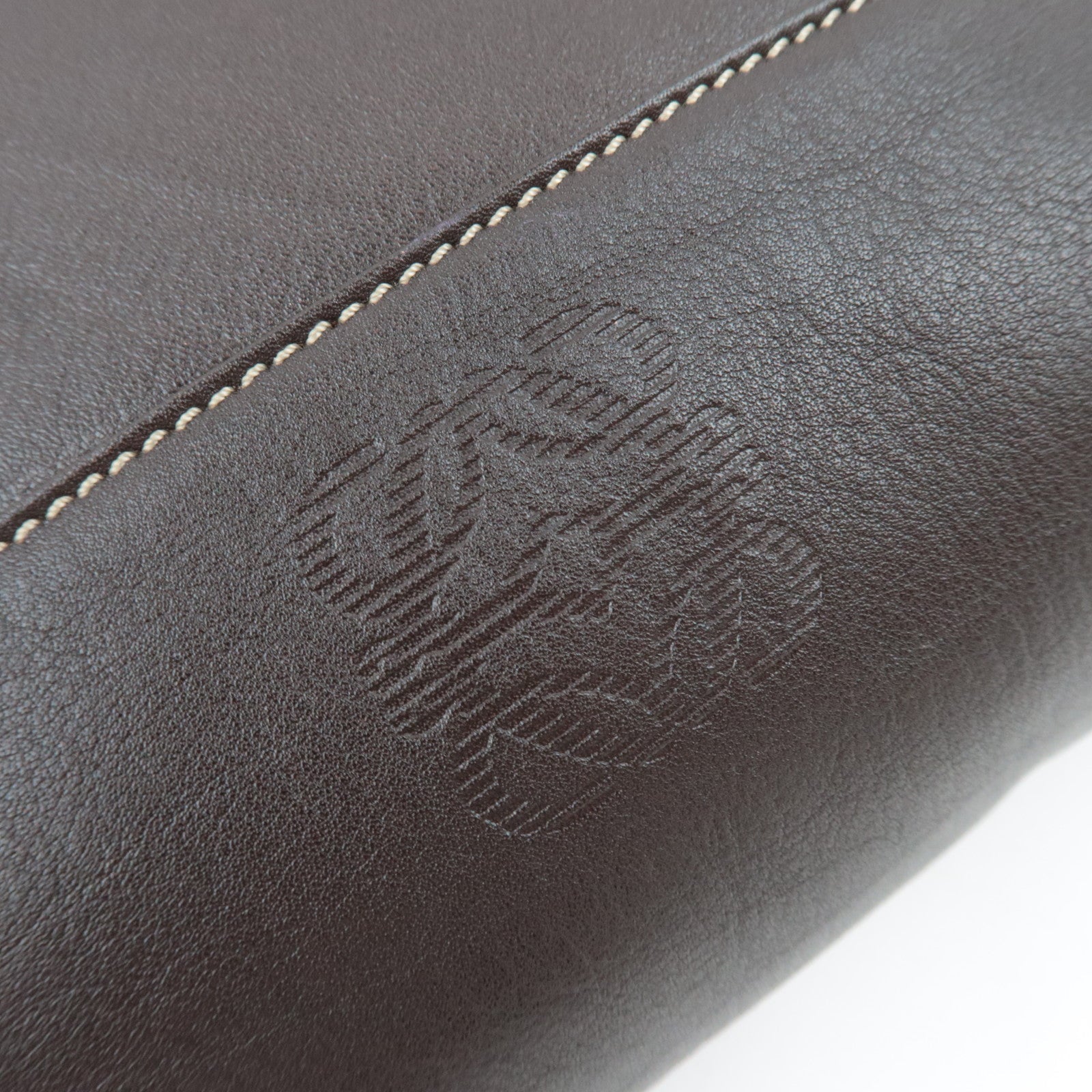 LOEWE Anagram Shoulder Bag Leather Brown