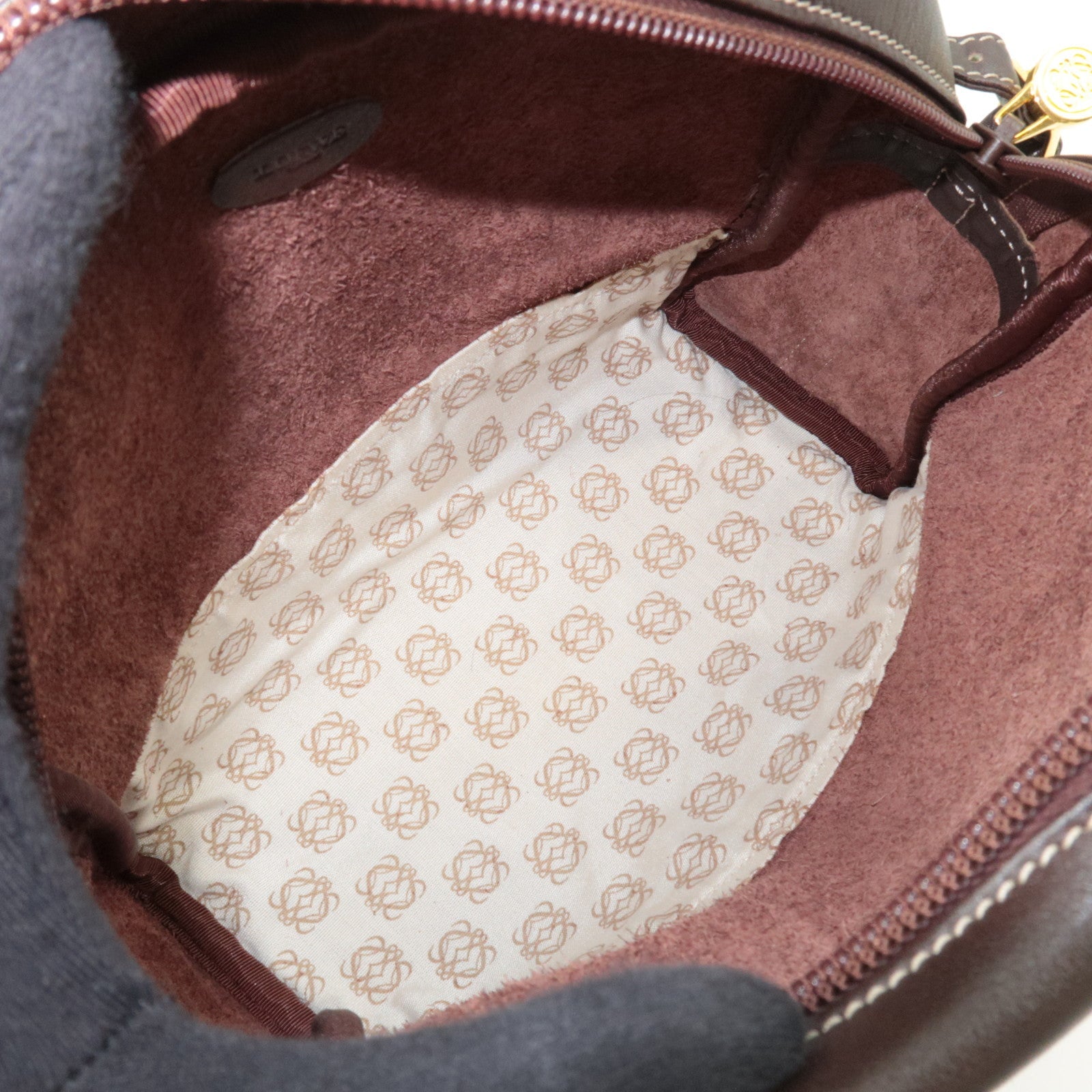 LOEWE Anagram Shoulder Bag Leather Brown