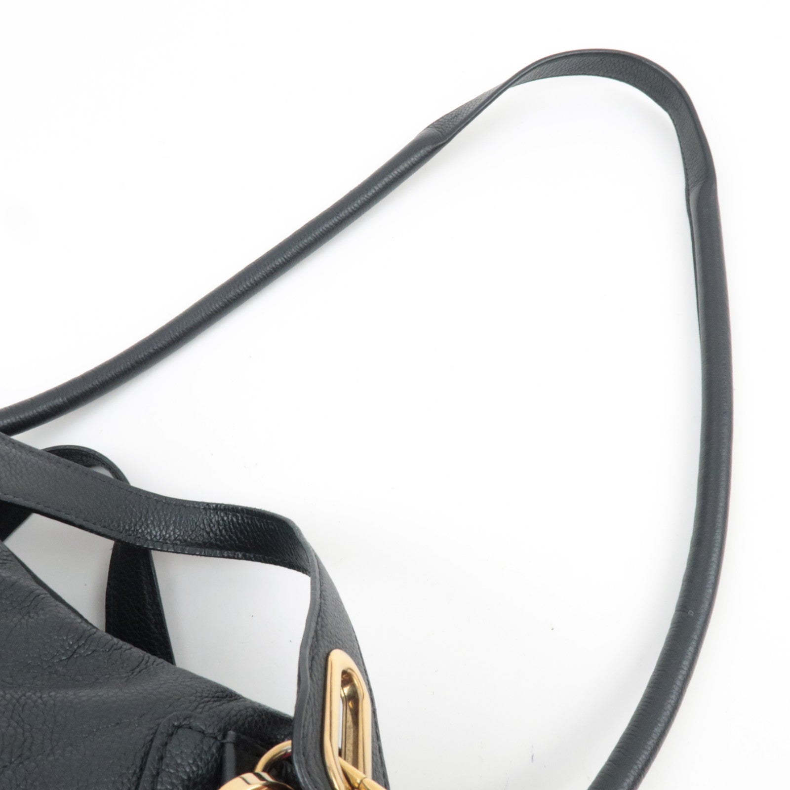 Chloe Paraty Medium 2Way Shoulder Bag Leather Black