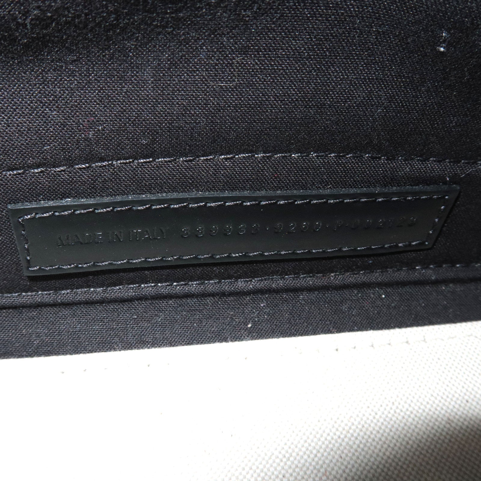 BALENCIAGA Navy Cabas S Handbag Canvas Leather White Black 339933 *Dust bag, Pouch