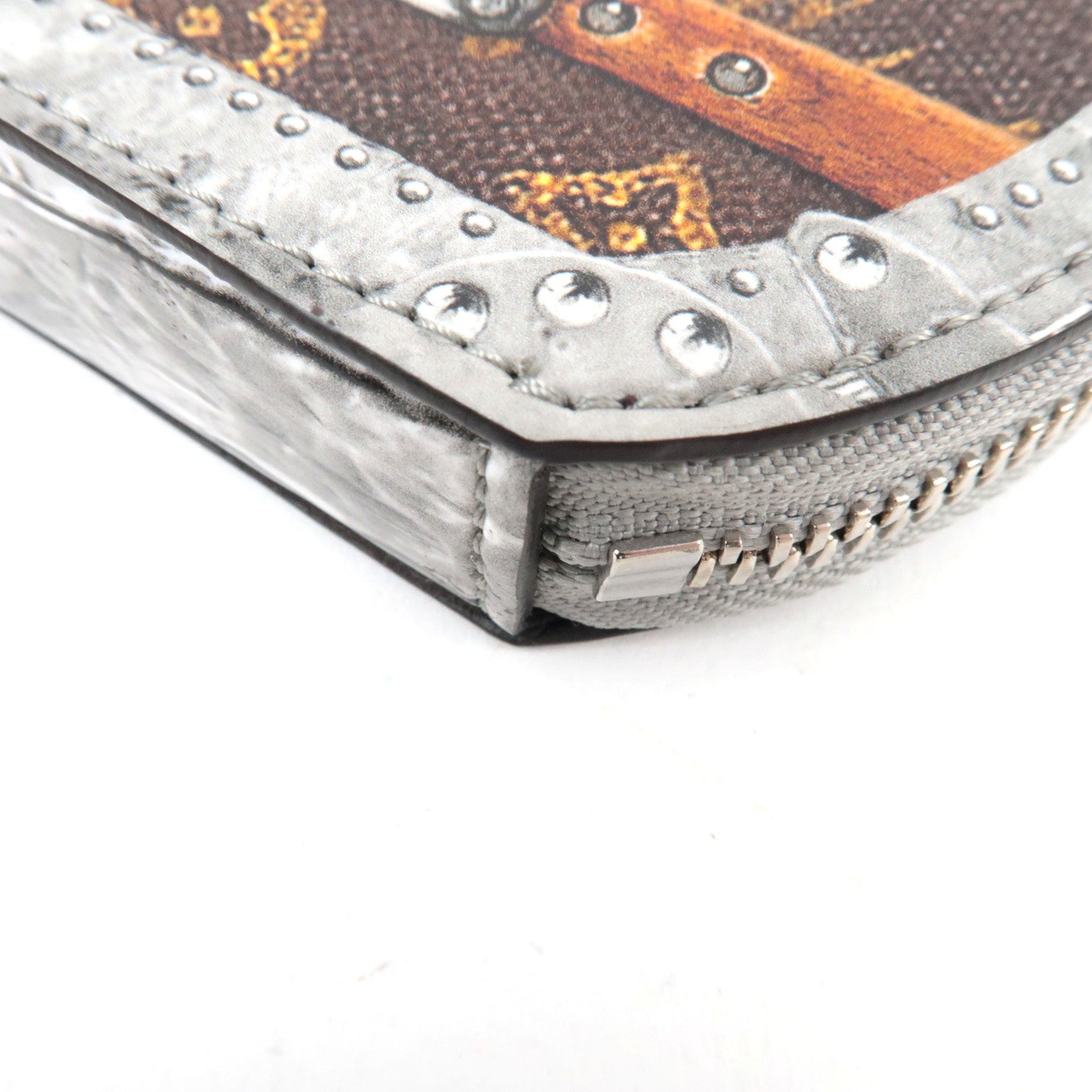 Louis Vuitton Transformed Monogram Trompe L'oeil Microboite Chapeau Coin Case Silver Brown M63596 CA2178 *Box, Dust bag