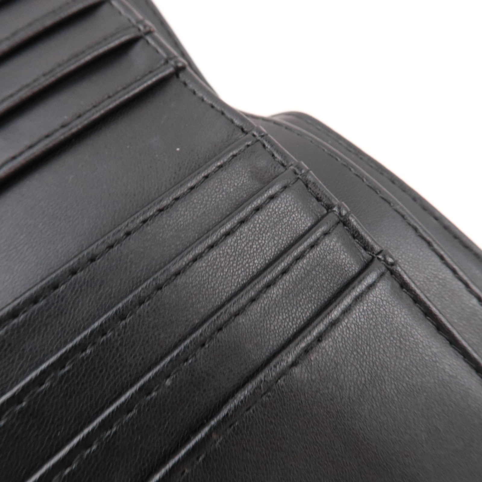 Stella Mccartney Falabella Double Hook Bifold Wallet Vegan Leather Black *Box