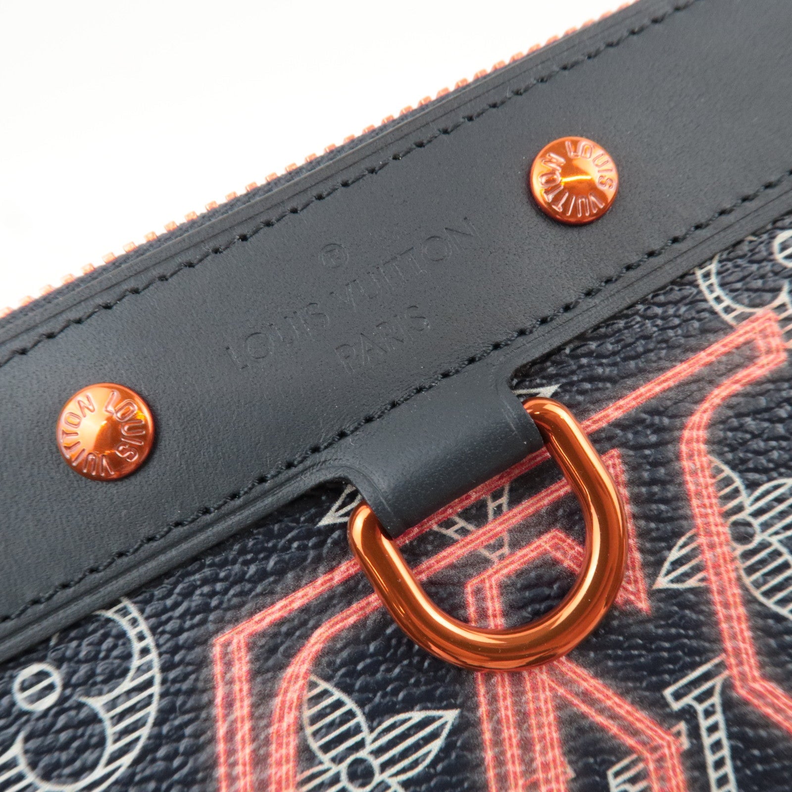 Louis Vuitton Monogram Ink Upside Down Pochette Apollo PM Pouch Navy M62898 SP2118 *Box, Dust bag