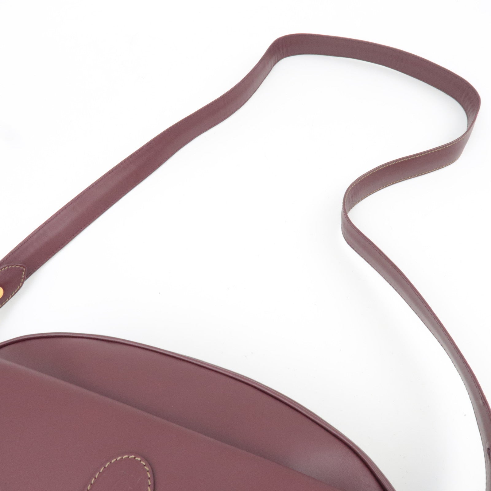 Cartier Must Line Shoulder Bag Leather Bordeaux Red *Dust bag