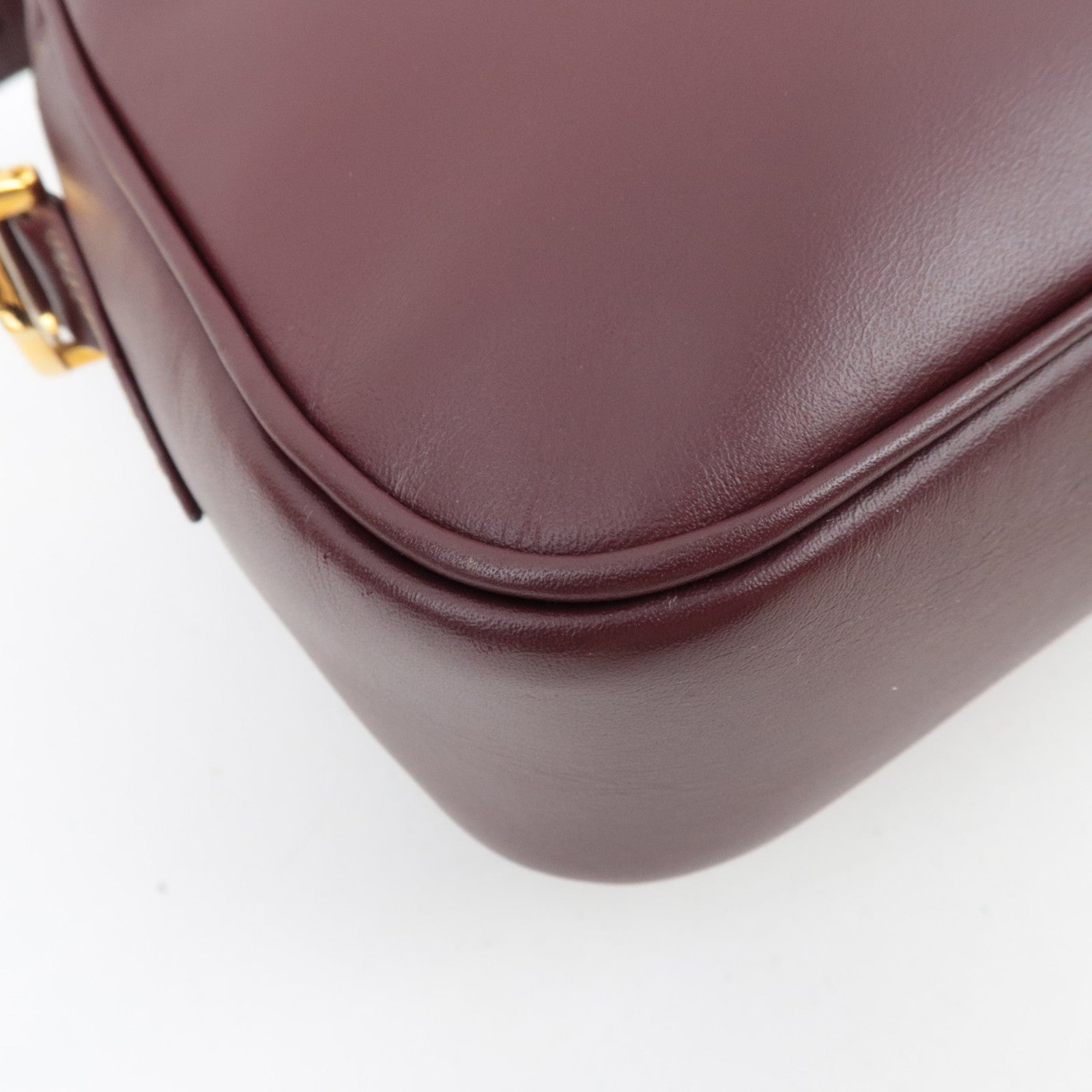 Cartier Must Line Shoulder Bag Leather Bordeaux Red *Dust bag