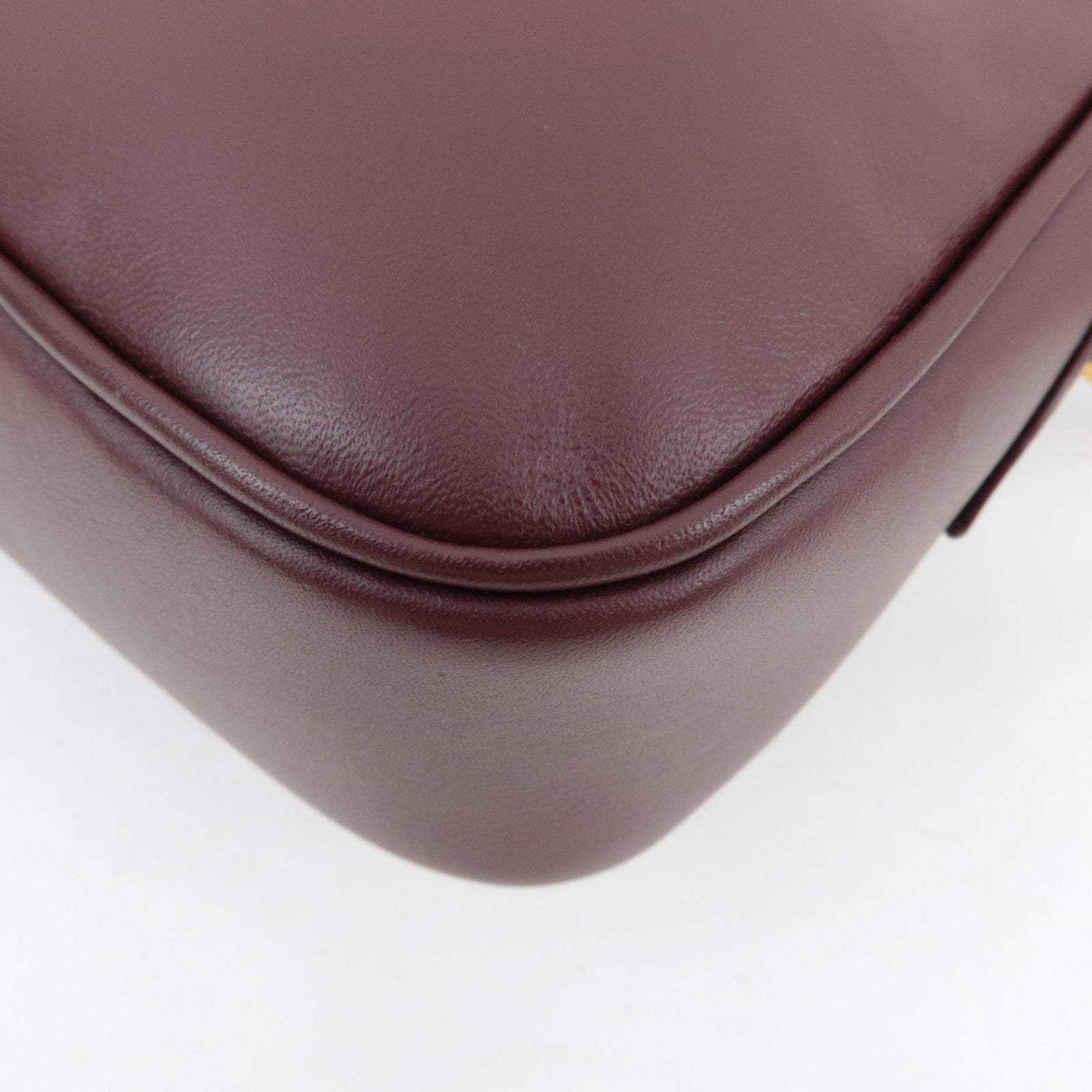 Cartier Must Line Shoulder Bag Leather Bordeaux Red *Dust bag
