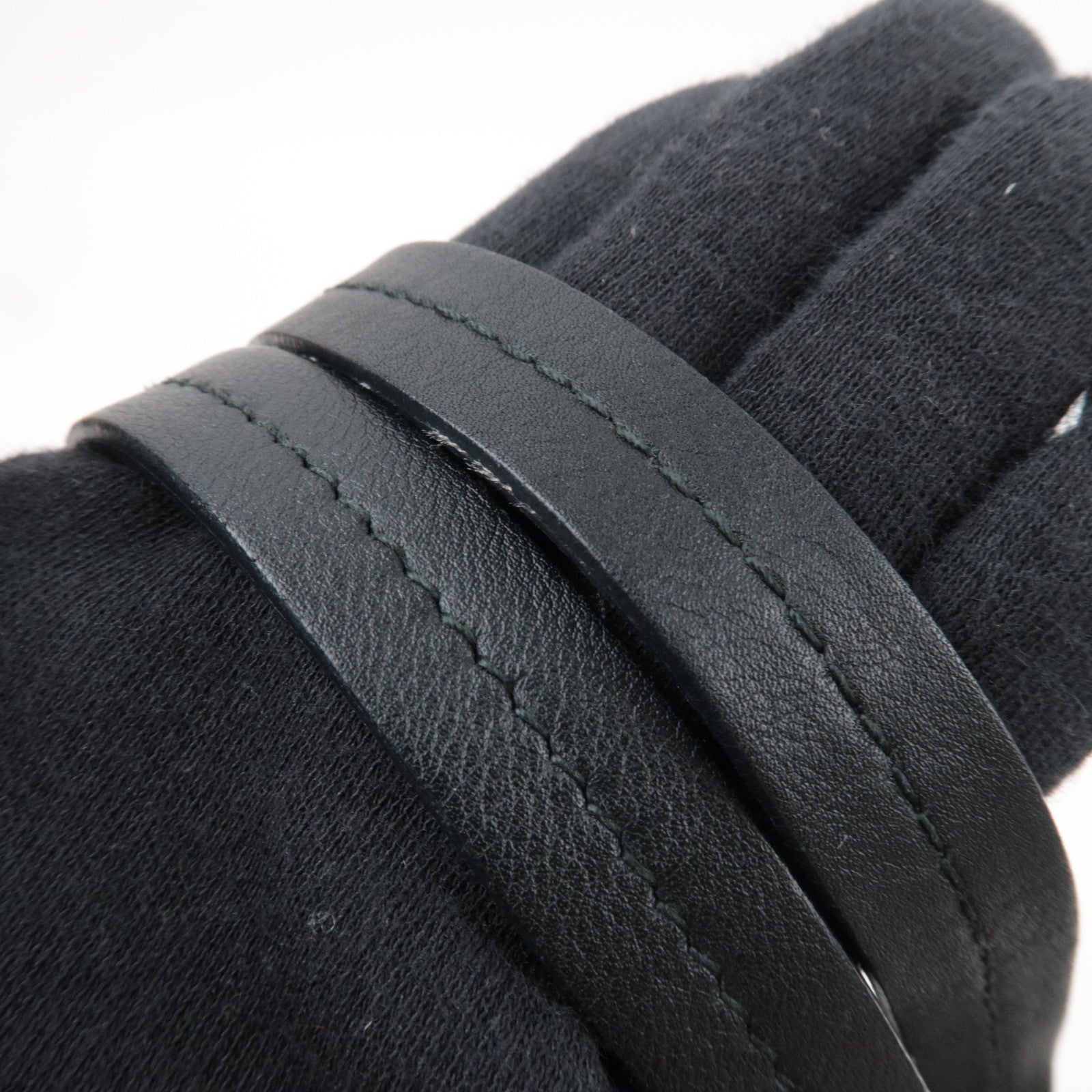 Ferragamo Gancini Studded Tote Bag Leather Black *Dust bag