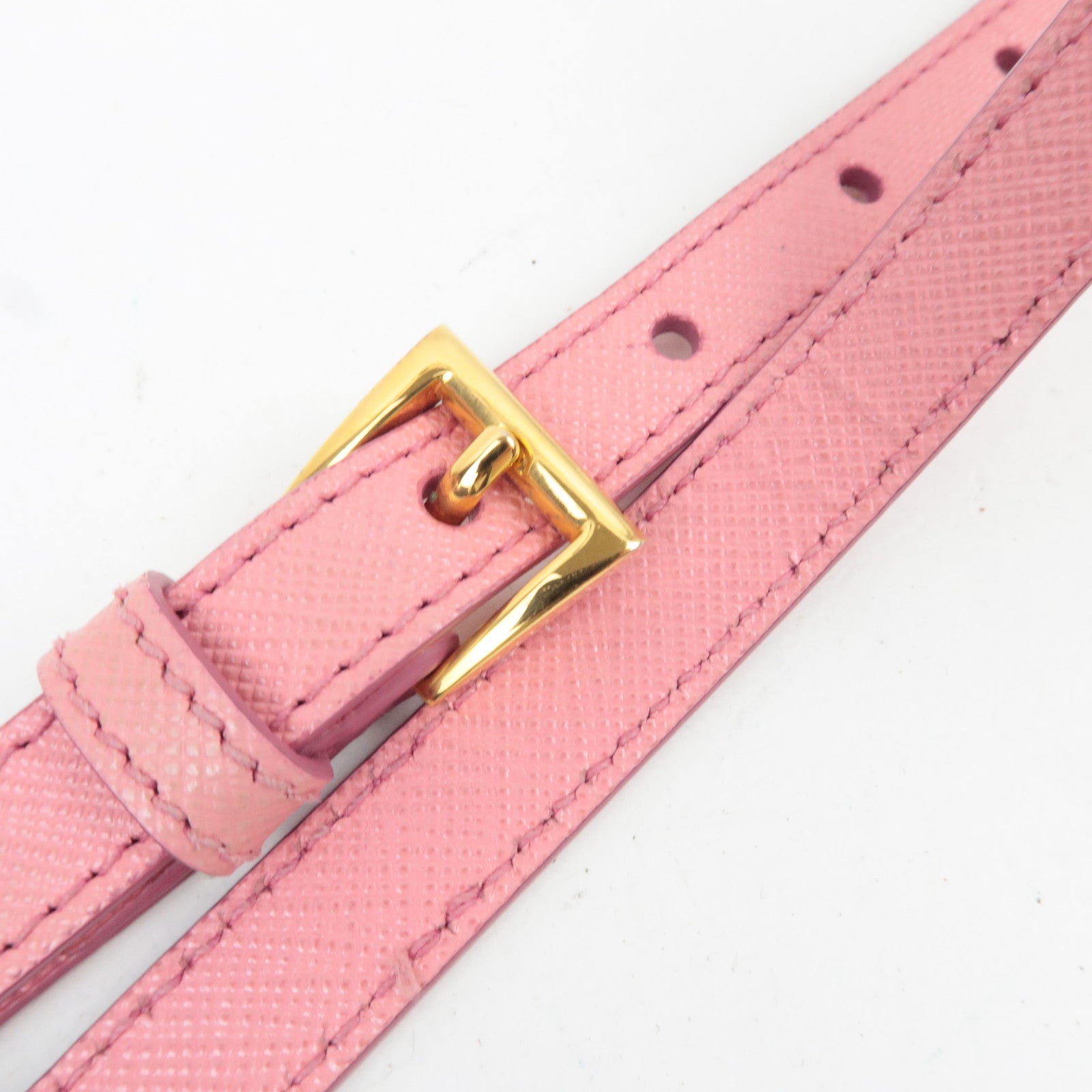 PRADA Saffiano Galleria 2Way Handbag Pink BN2316 *G card, Strap, Clochette